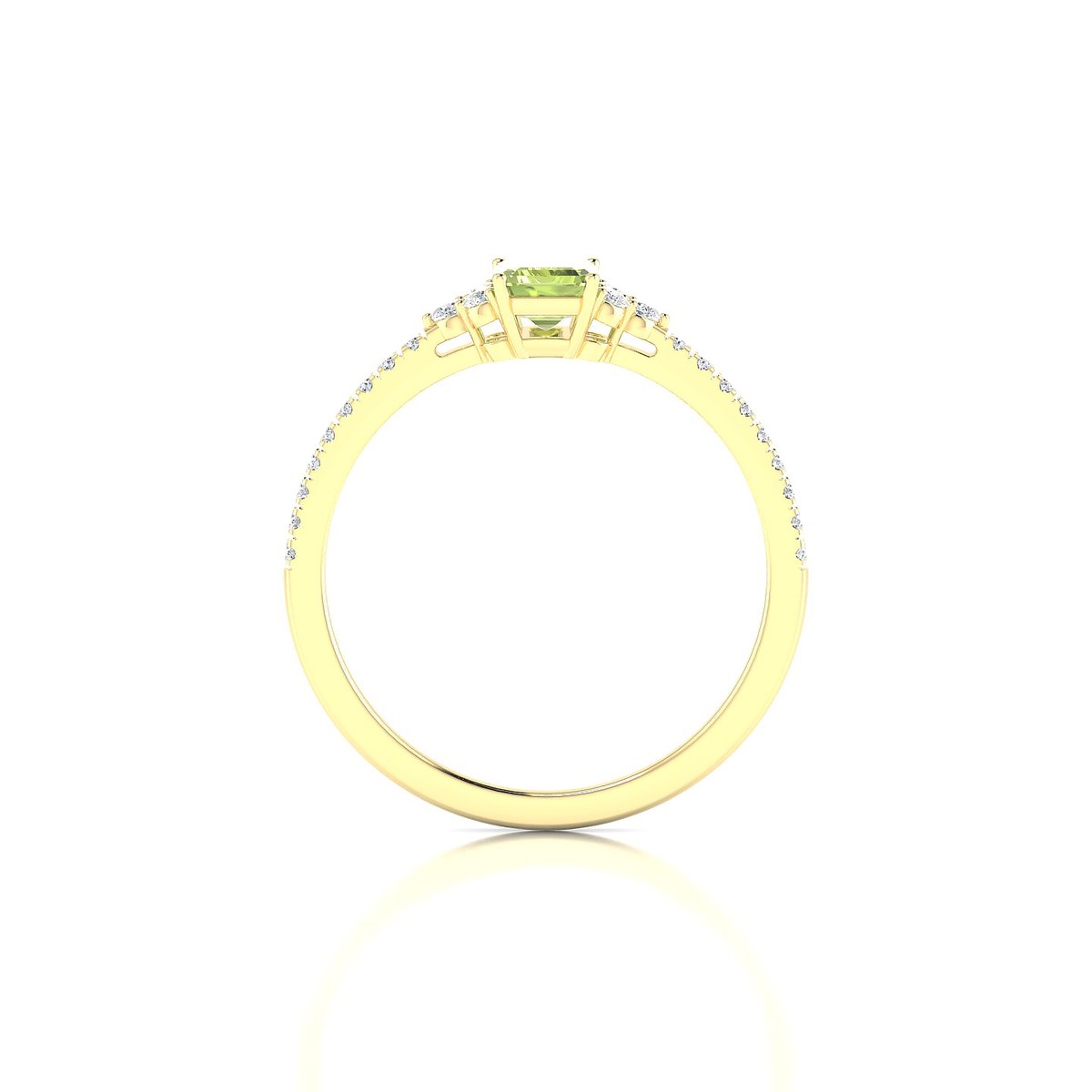Reverie | 18k Yellow Gold 6 x 4 mm Emerald Peridot Ring