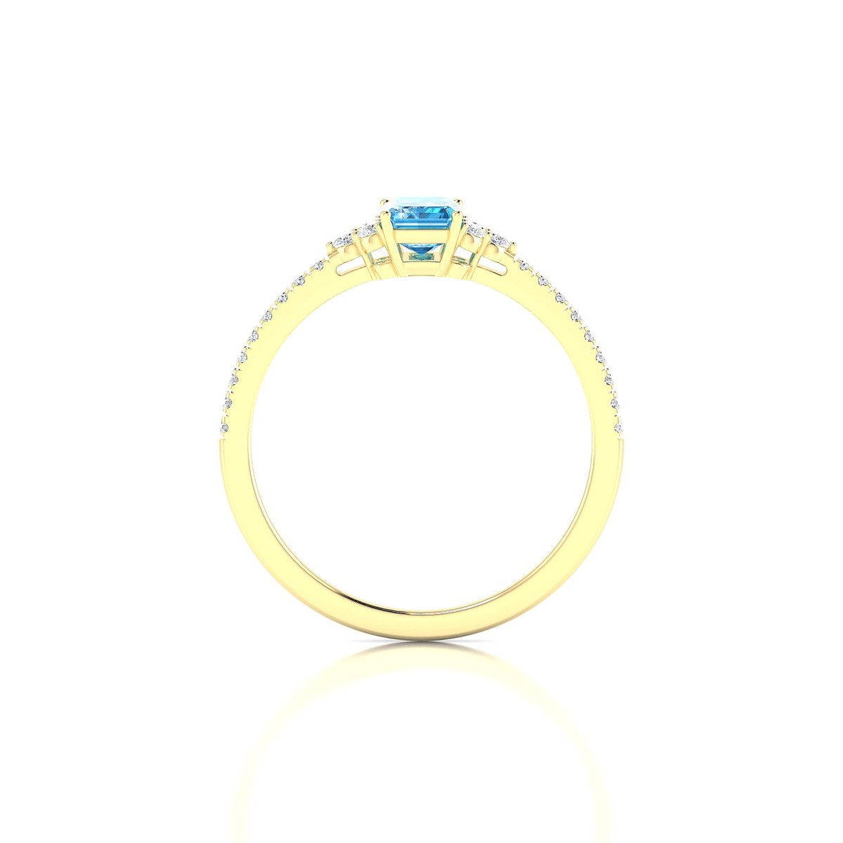 Reverie | 18k Yellow Gold 6 x 4 mm Emerald Topaz Ring