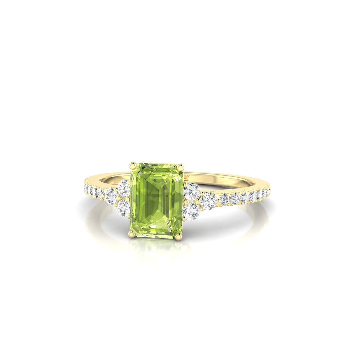 Reverie | 18k Yellow Gold 7 x 5 mm Emerald Peridot Ring