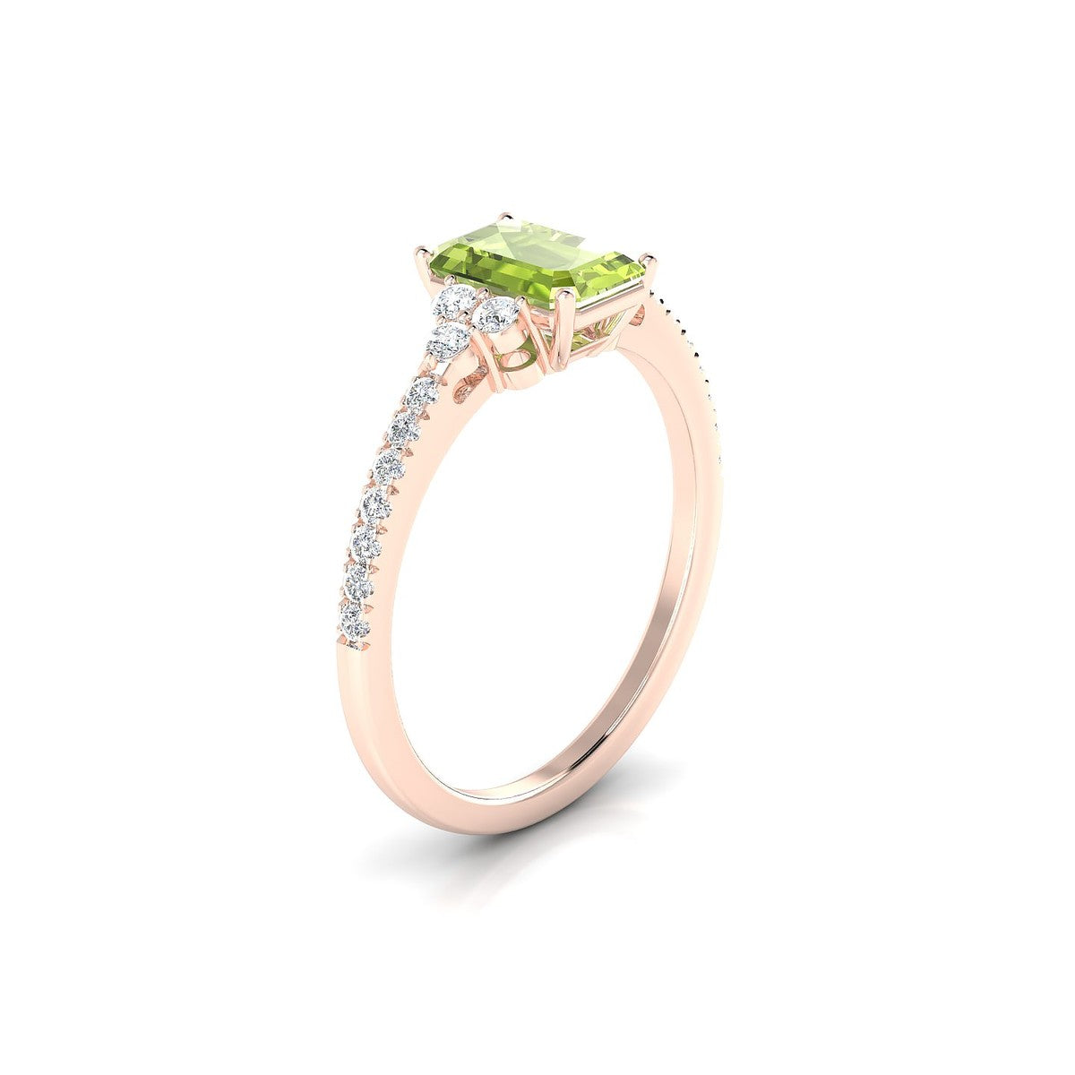 Reverie | 18k Rose Gold 7 x 5 mm Emerald Peridot Ring