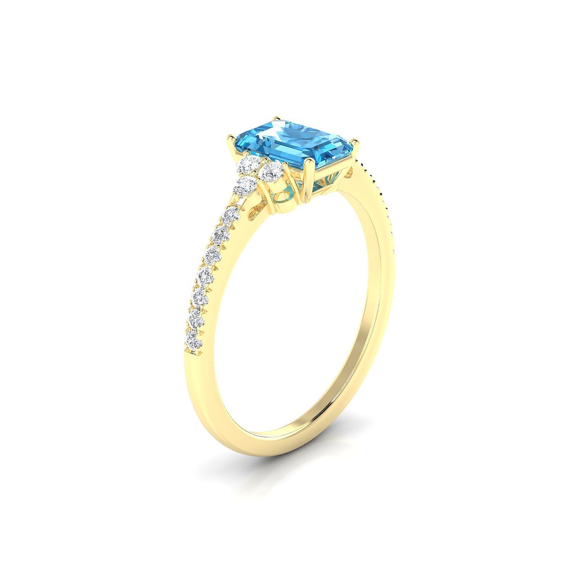 Reverie | 18k Yellow Gold 7 x 5 mm Emerald Topaz Ring