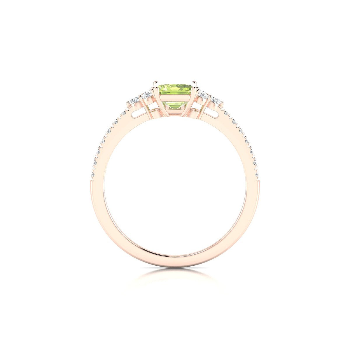 Reverie | 18k Rose Gold 7 x 5 mm Emerald Peridot Ring