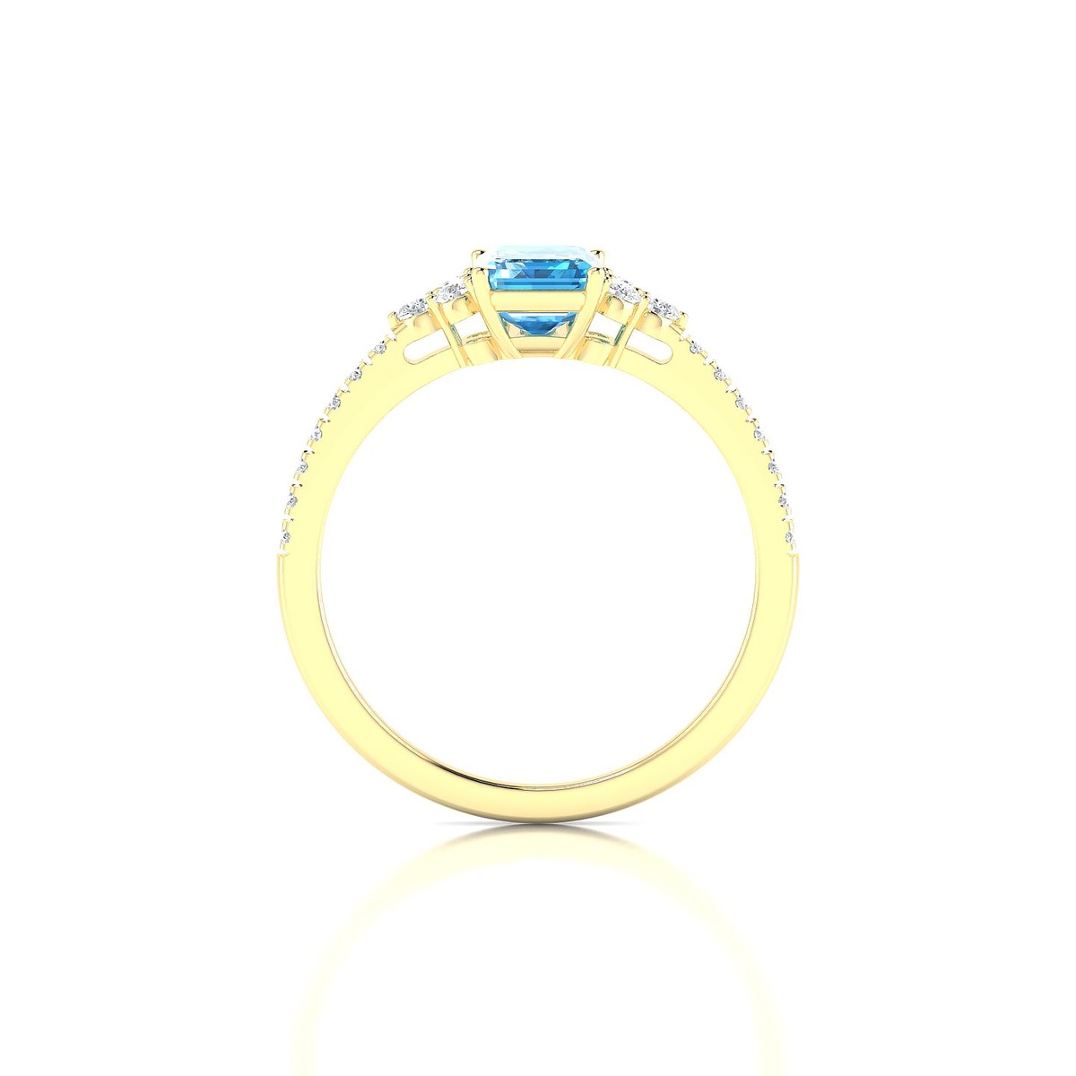 Reverie | 18k Yellow Gold 7 x 5 mm Emerald Topaz Ring