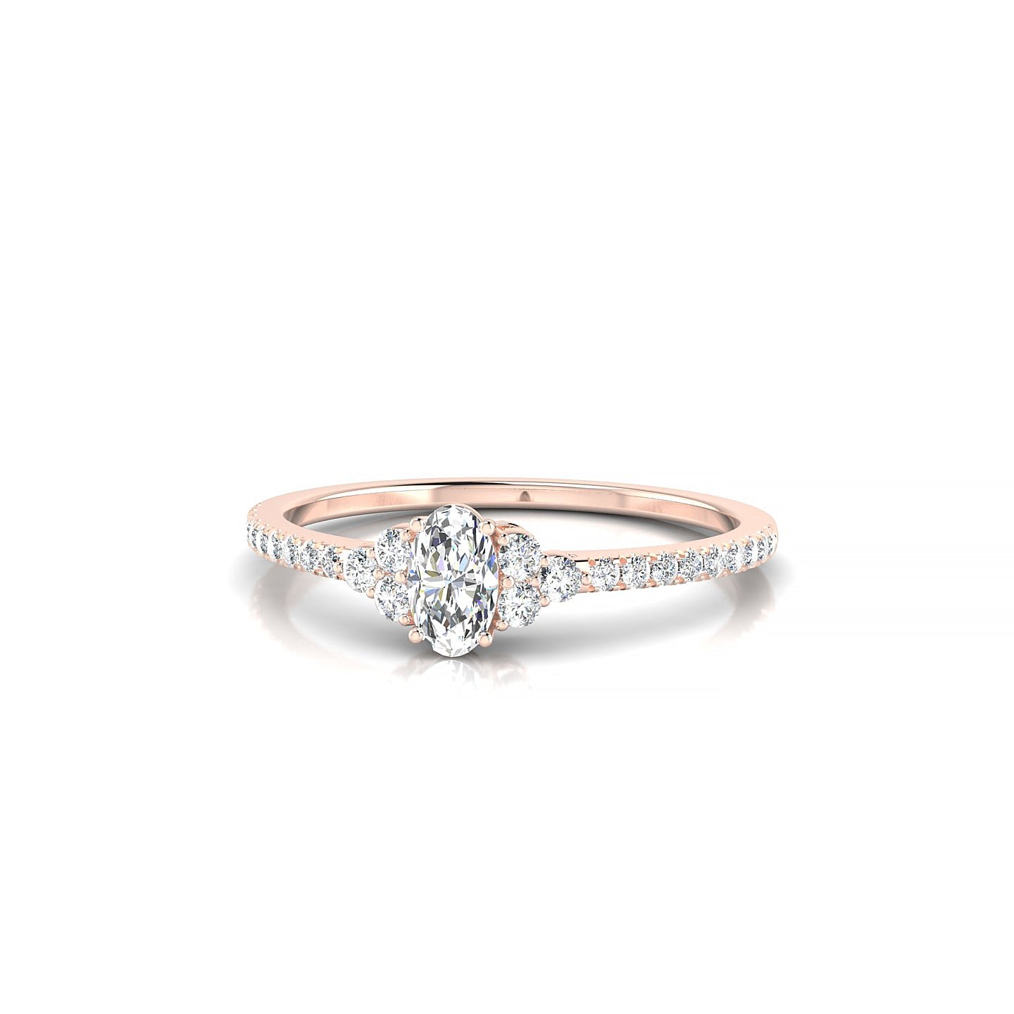 Reverie | 18k Rose Gold 5 x 3 mm Oval Diamond Ring
