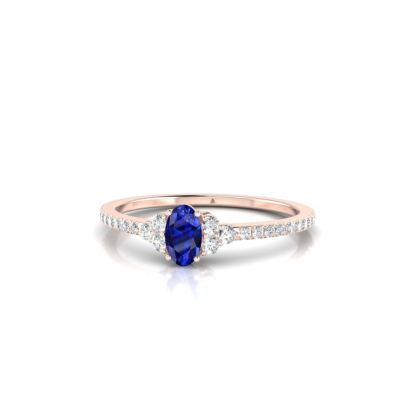 Reverie | 18k Rose Gold 5 x 3 mm Oval Sapphire Ring