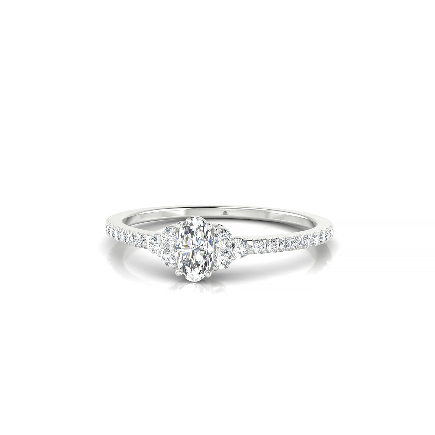 Reverie | 18k White Gold 5 x 3 mm Oval Diamond Ring