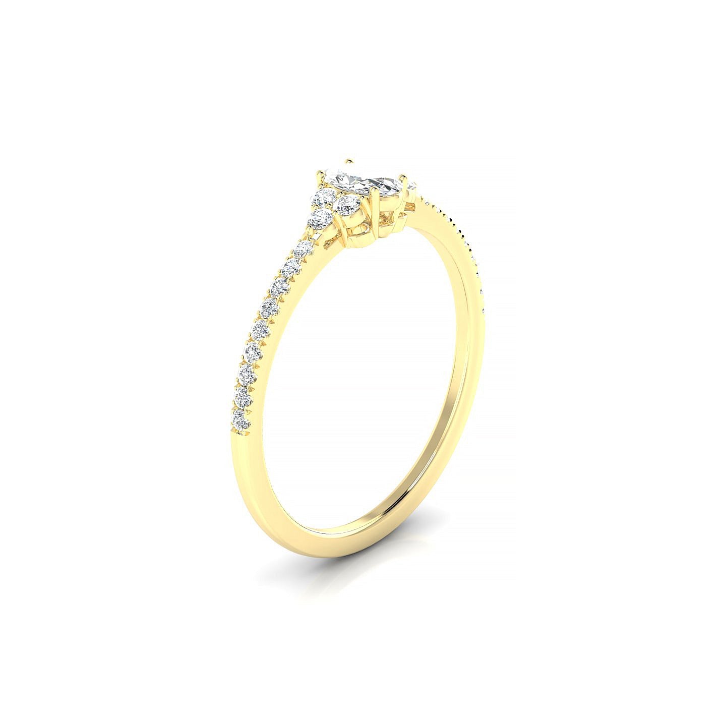 Reverie | 18k Yellow Gold 5 x 3 mm Oval Diamond Ring