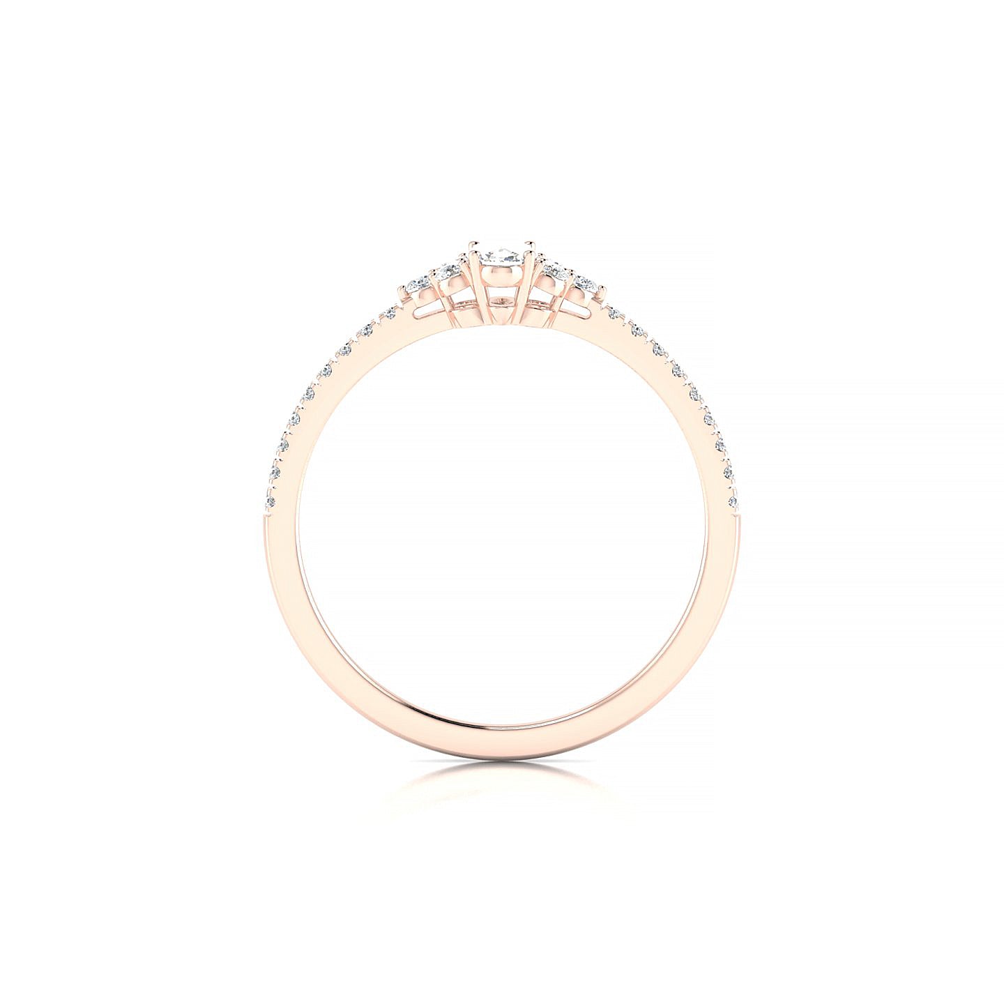 Reverie | 18k Rose Gold 5 x 3 mm Oval Diamond Ring