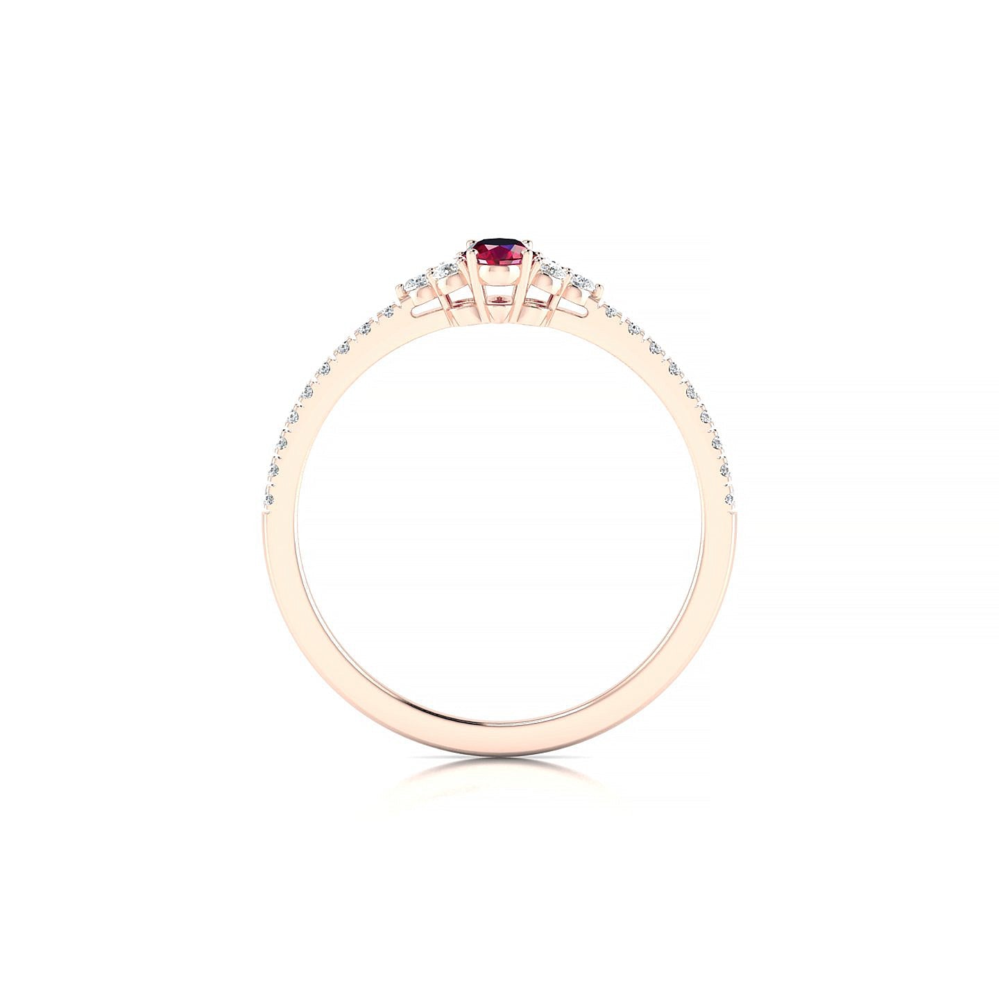 Reverie | 18k Rose Gold 5 x 3 mm Oval Ruby Ring