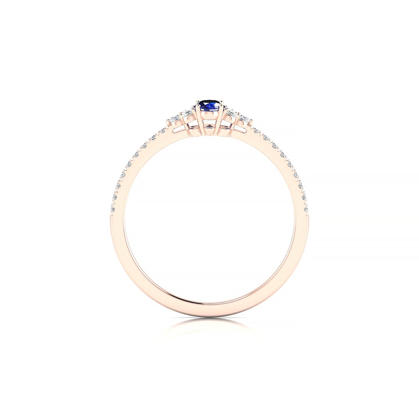 Reverie | 18k Rose Gold 5 x 3 mm Oval Sapphire Ring