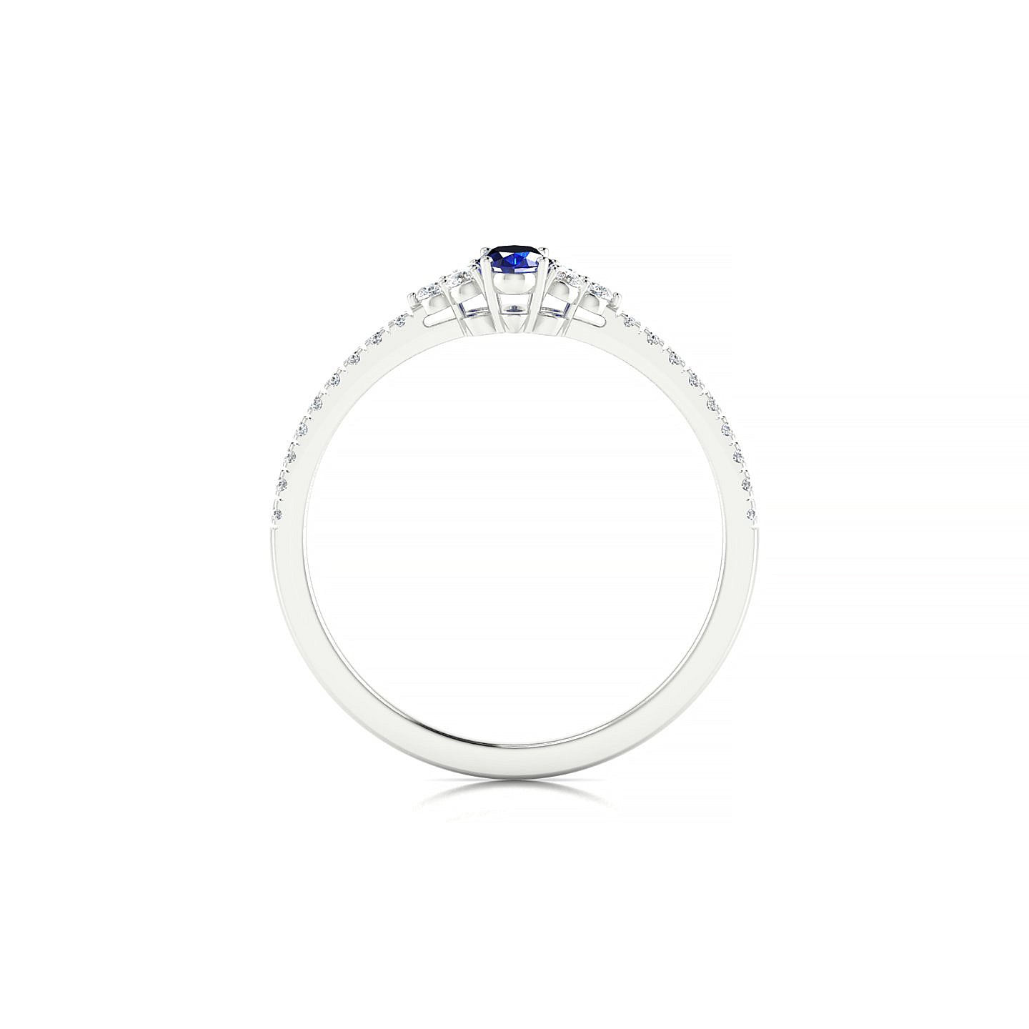 Reverie | 18k White Gold 5 x 3 mm Oval Sapphire Ring