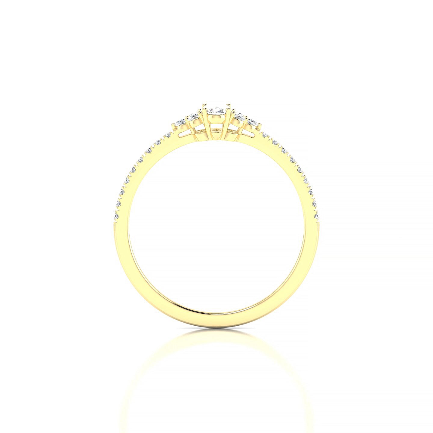 Reverie | 18k Yellow Gold 5 x 3 mm Oval Diamond Ring