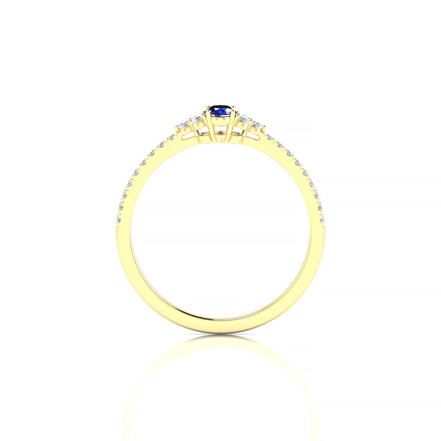 Reverie | 18k Yellow Gold 5 x 3 mm Oval Sapphire Ring