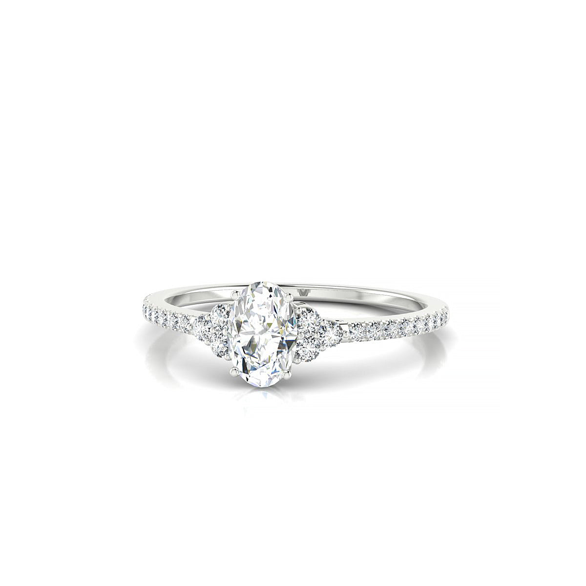 Reverie | 18k White Gold 6 x 4 mm Oval Diamond Ring