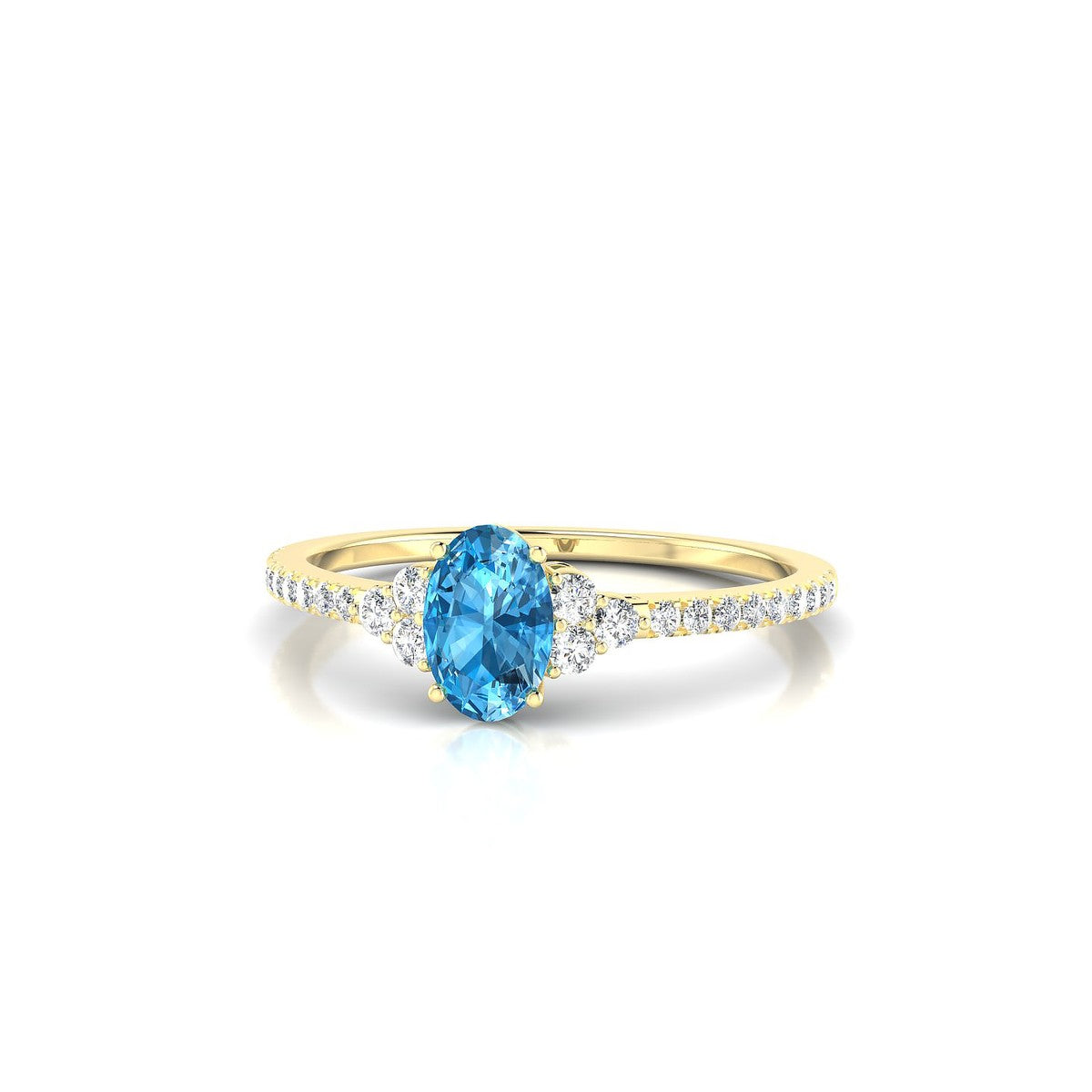 Reverie | 18k Yellow Gold 6 x 4 mm Oval Topaz Ring