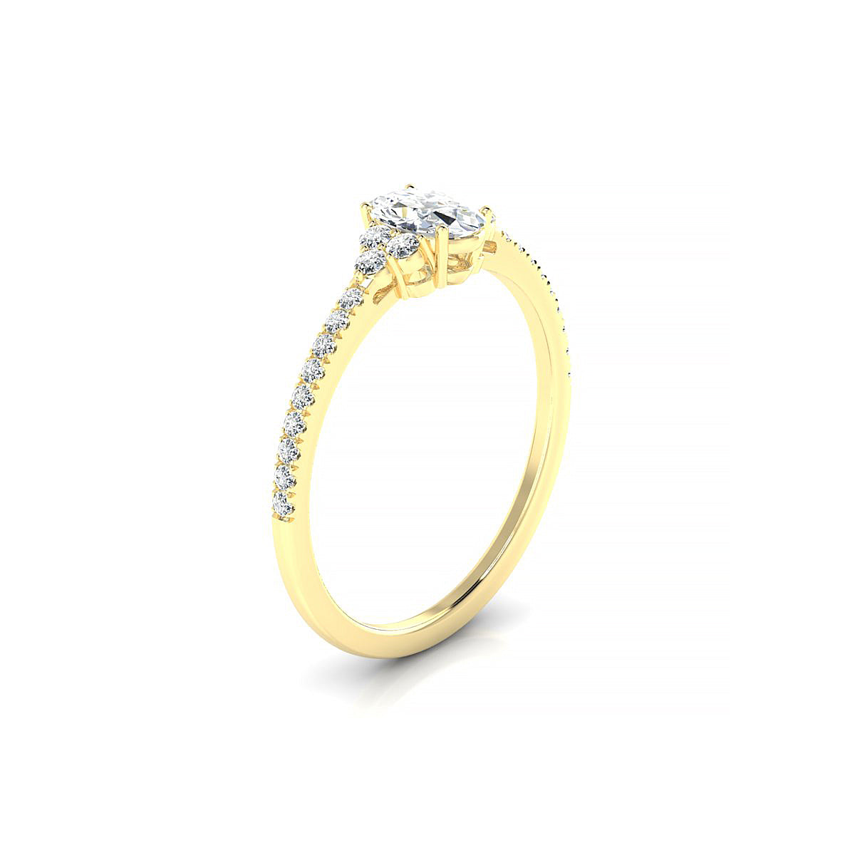 Reverie | 18k Yellow Gold 6 x 4 mm Oval Diamond Ring