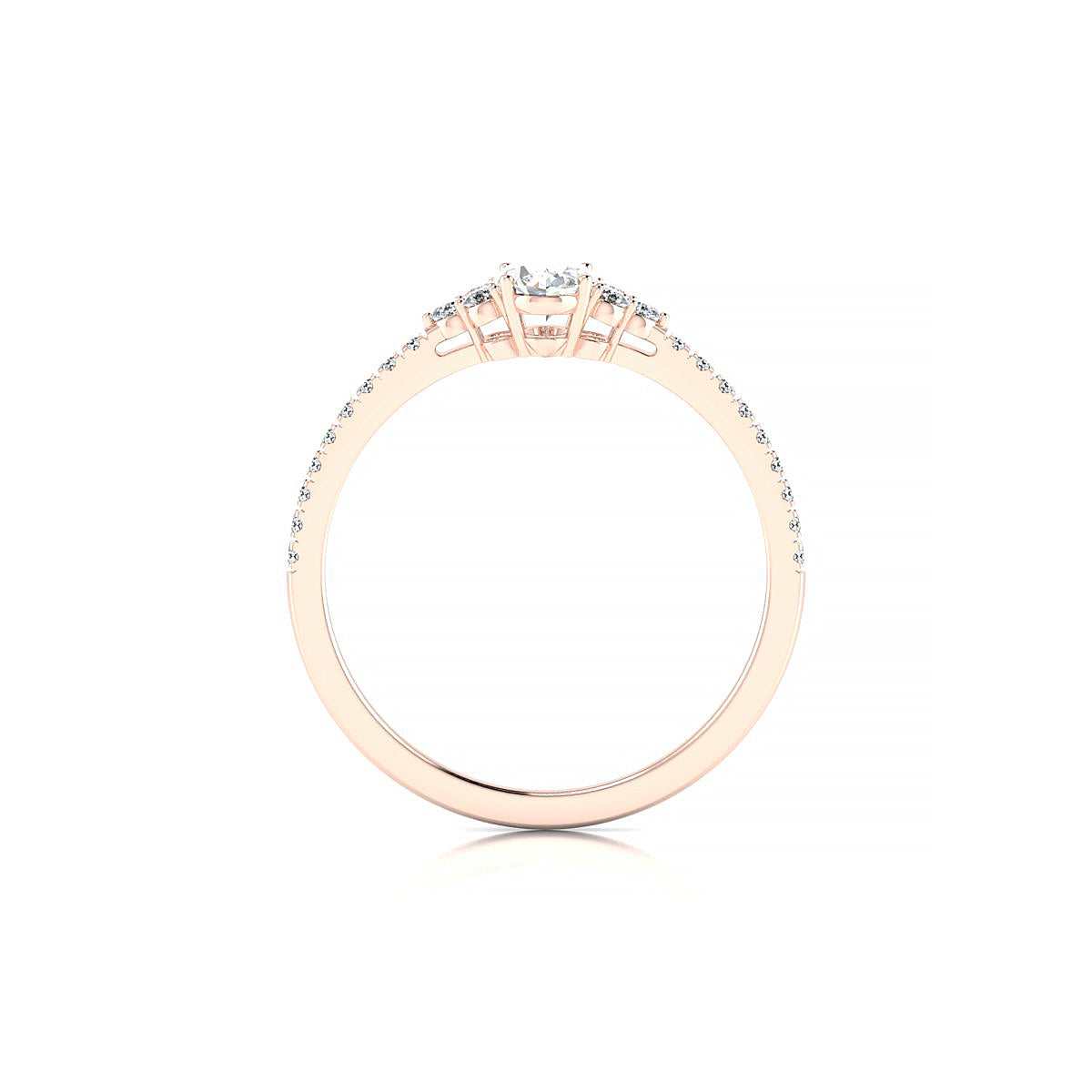 Reverie | 18k Rose Gold 6 x 4 mm Oval Diamond Ring