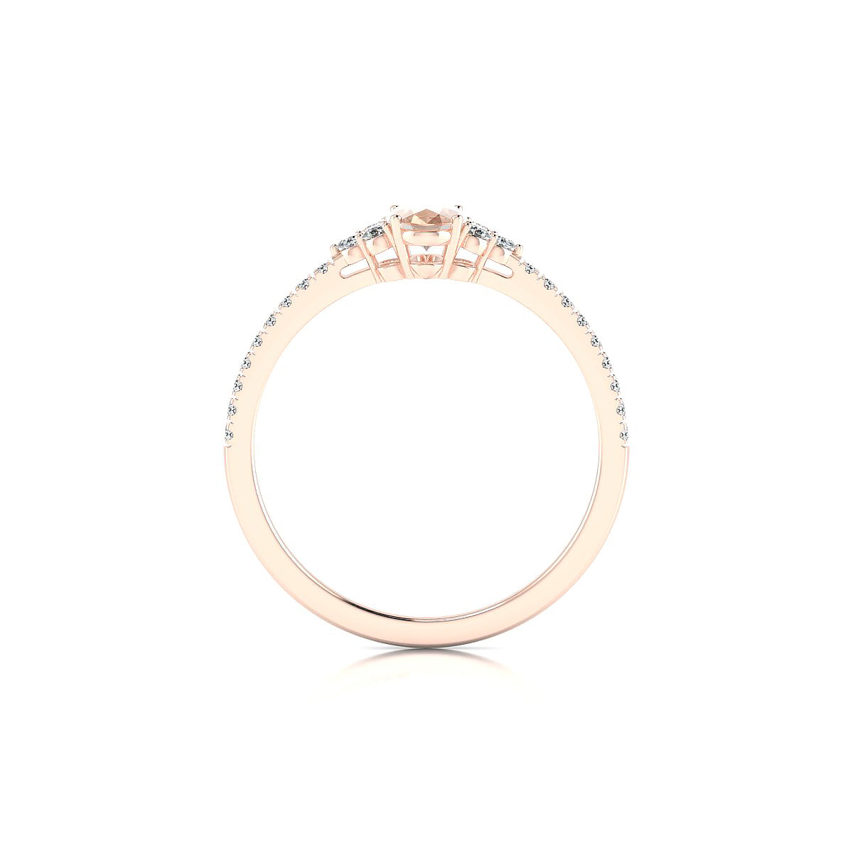 Reverie | 18k Rose Gold 6 x 4 mm Oval Morganite Ring