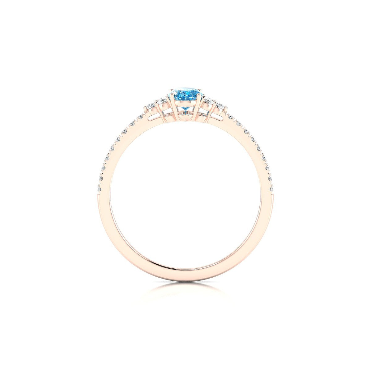 Reverie | 18k Rose Gold 6 x 4 mm Oval Topaz Ring