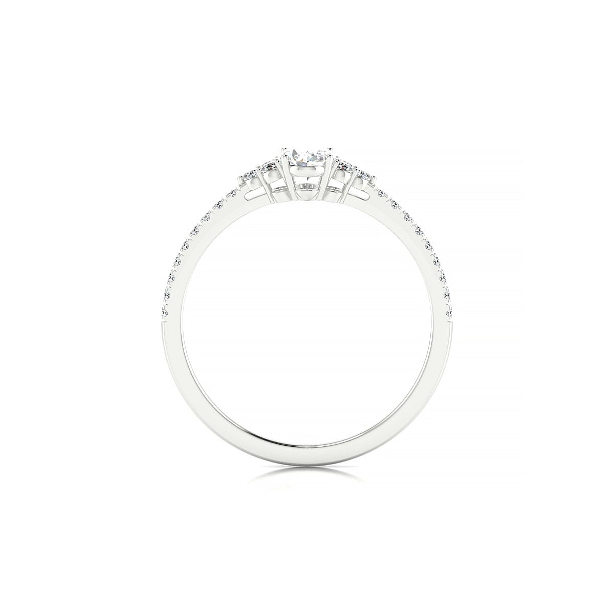 Reverie | 18k White Gold 6 x 4 mm Oval Diamond Ring