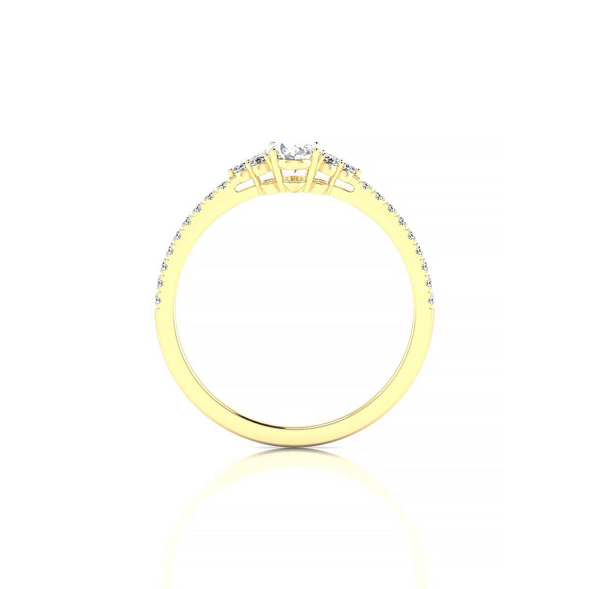 Reverie | 18k Yellow Gold 6 x 4 mm Oval Diamond Ring