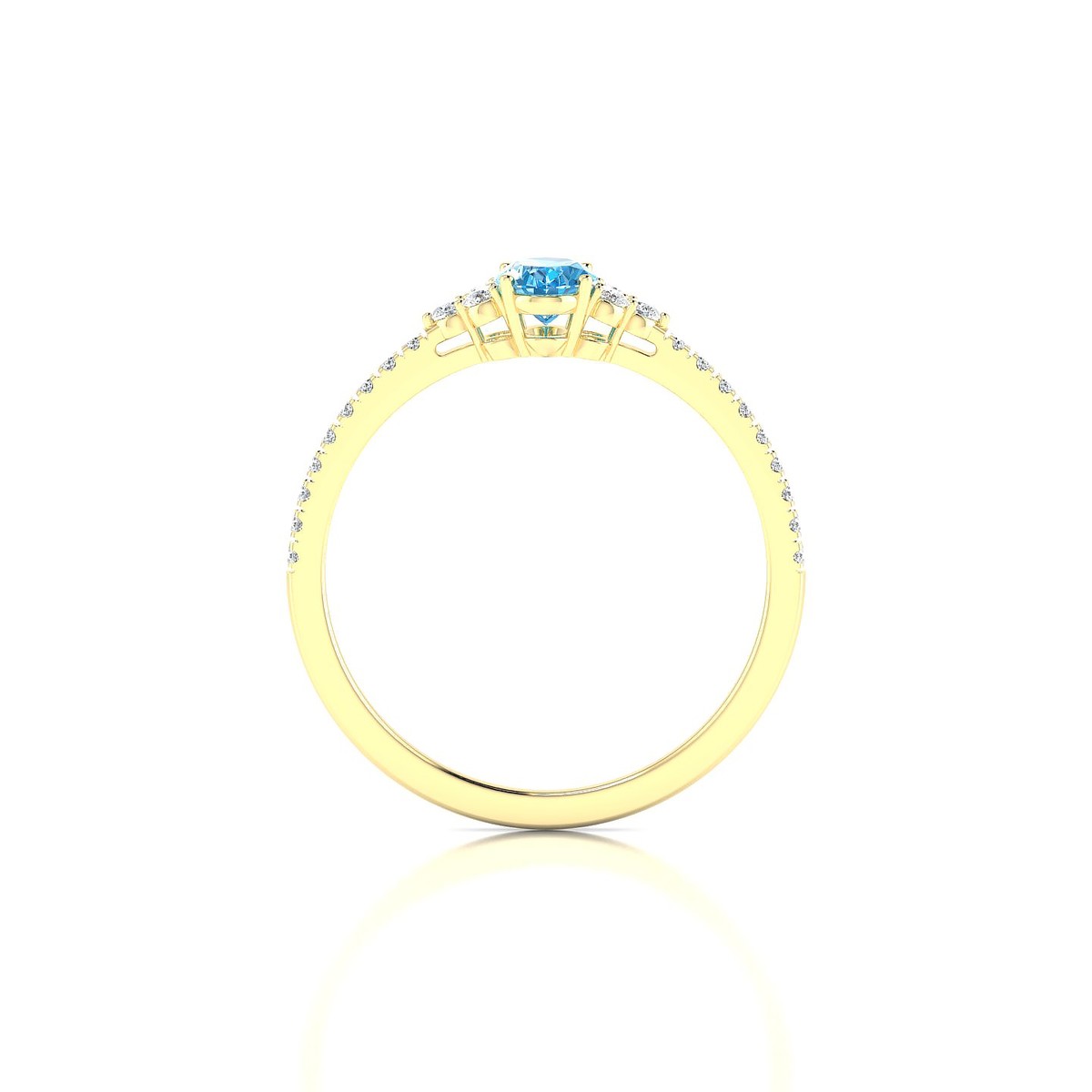 Reverie | 18k Yellow Gold 6 x 4 mm Oval Topaz Ring