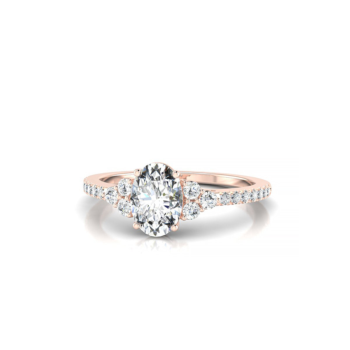 Reverie | 18k Rose Gold 7 x 5 mm Oval Diamond Ring