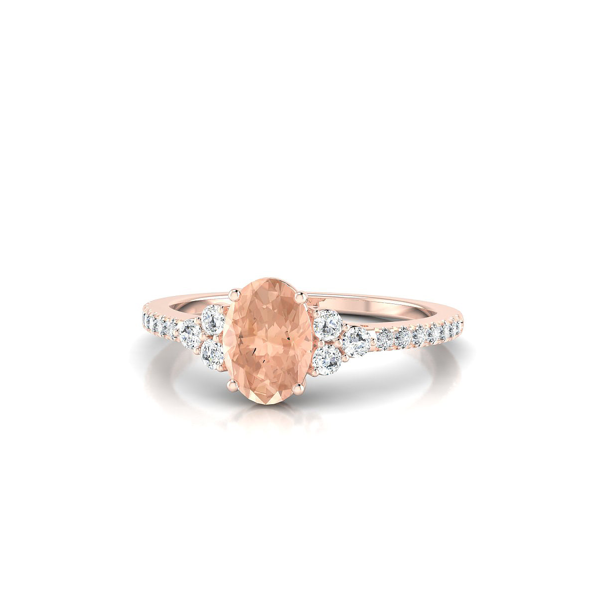 Reverie | 18k Rose Gold 7 x 5 mm Oval Morganite Ring