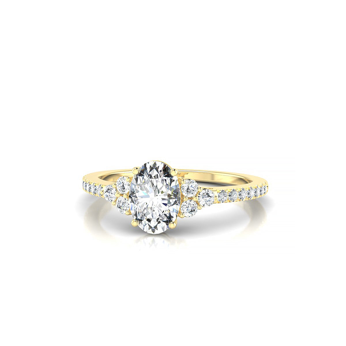 Reverie | 18k Yellow Gold 7 x 5 mm Oval Diamond Ring