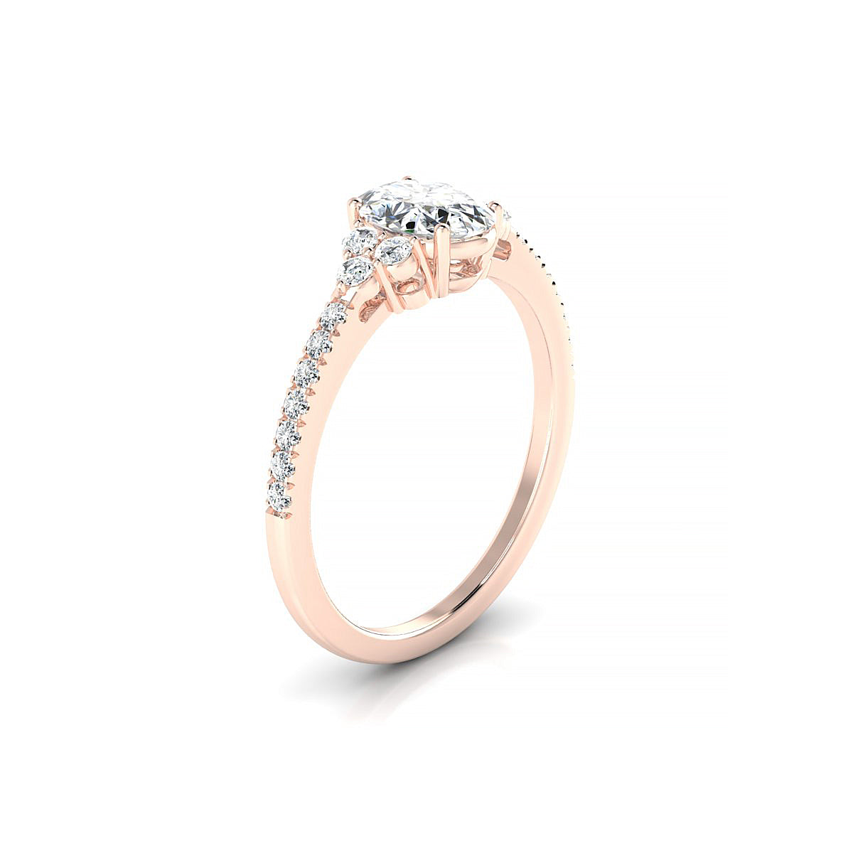 Reverie | 18k Rose Gold 7 x 5 mm Oval Diamond Ring