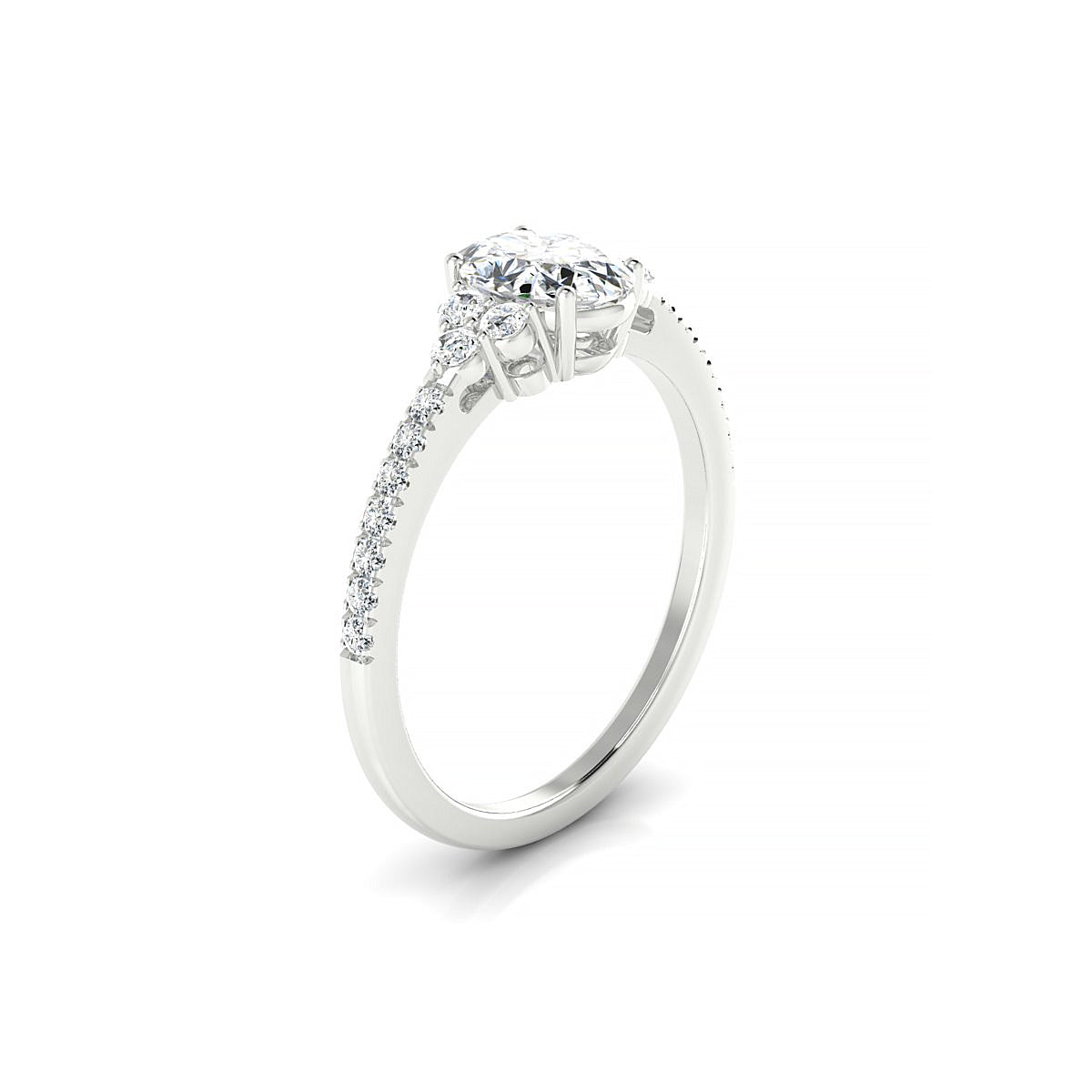Reverie | 18k White Gold 7 x 5 mm Oval Diamond Ring