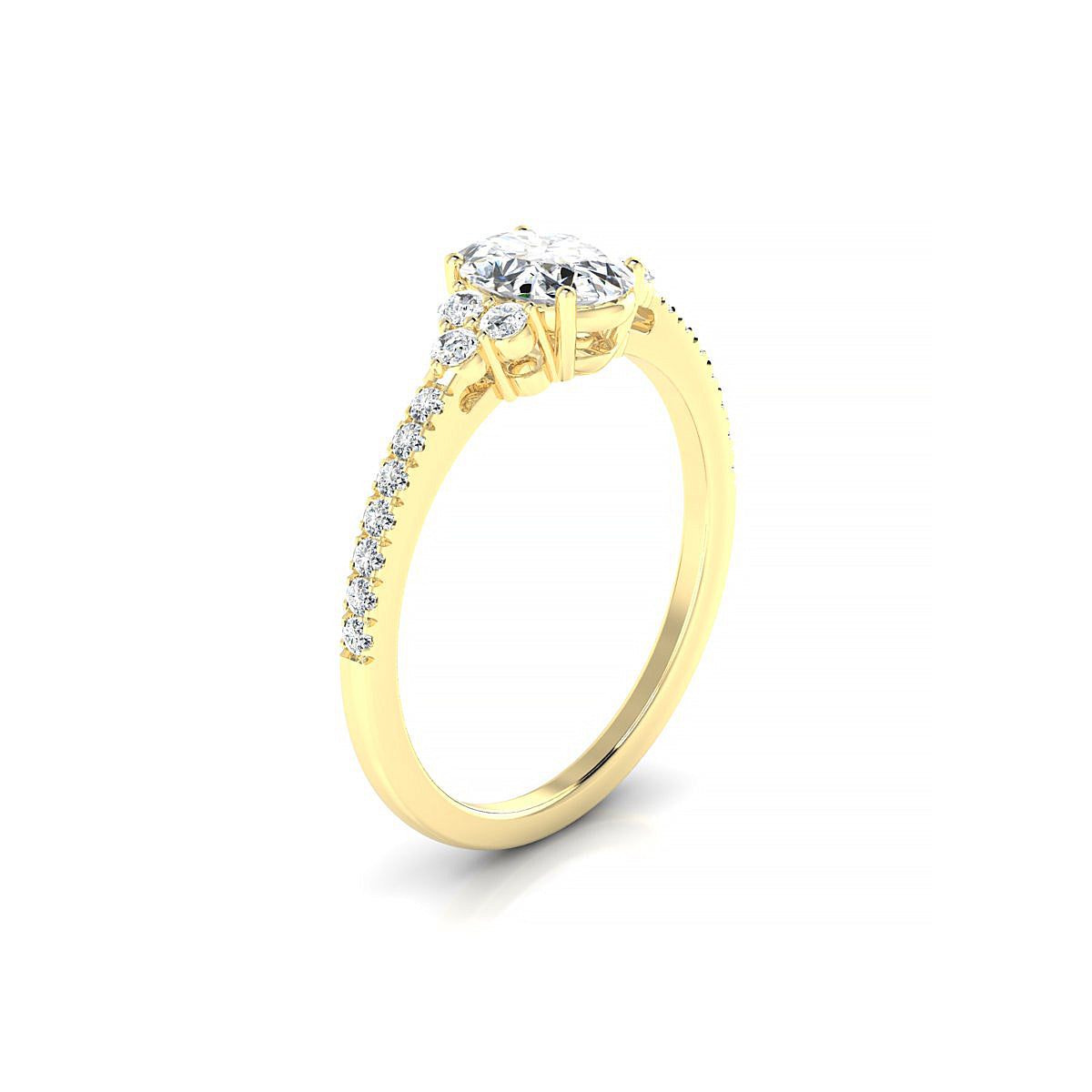 Reverie | 18k Yellow Gold 7 x 5 mm Oval Diamond Ring