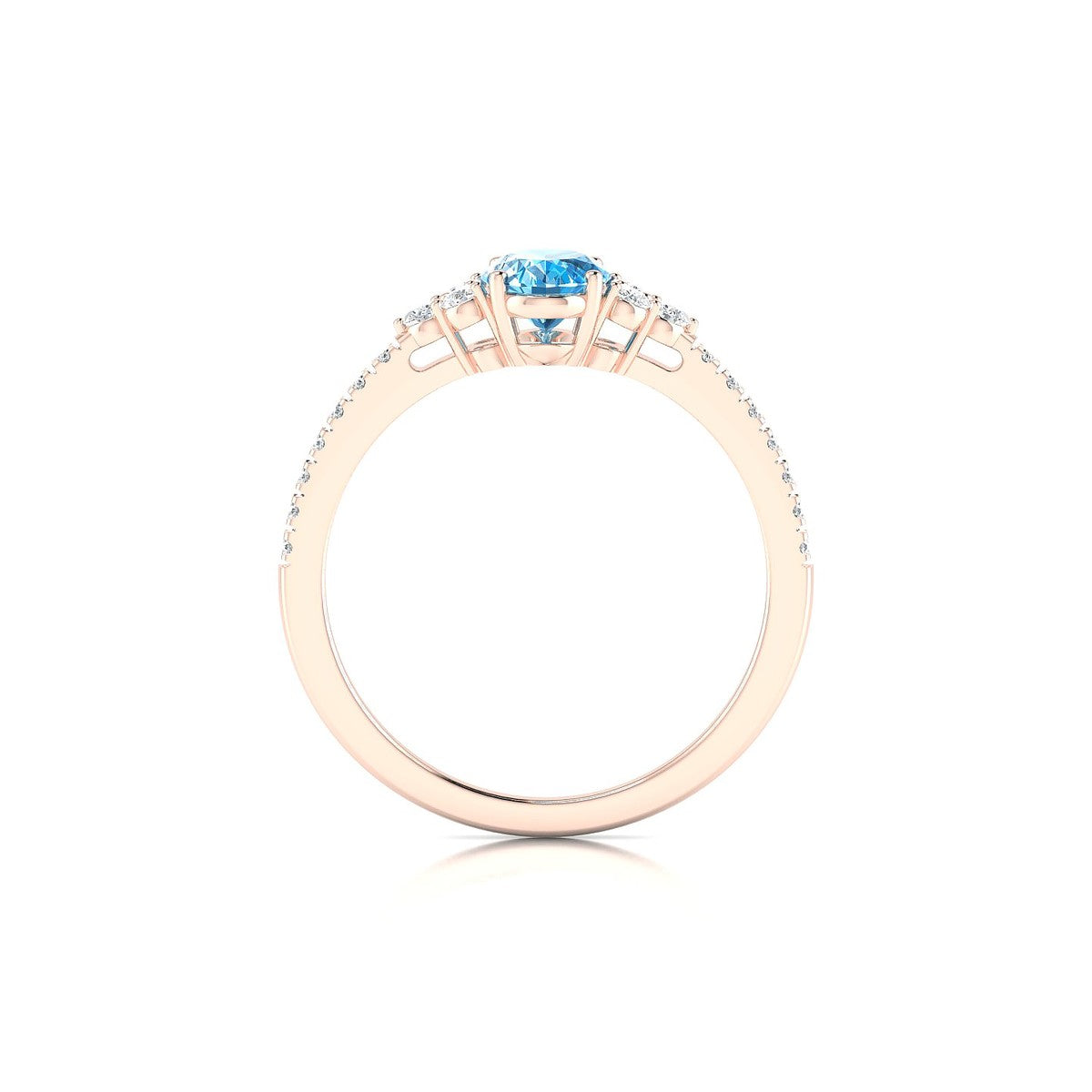 Reverie | 18k Rose Gold 7 x 5 mm Oval Topaz Ring