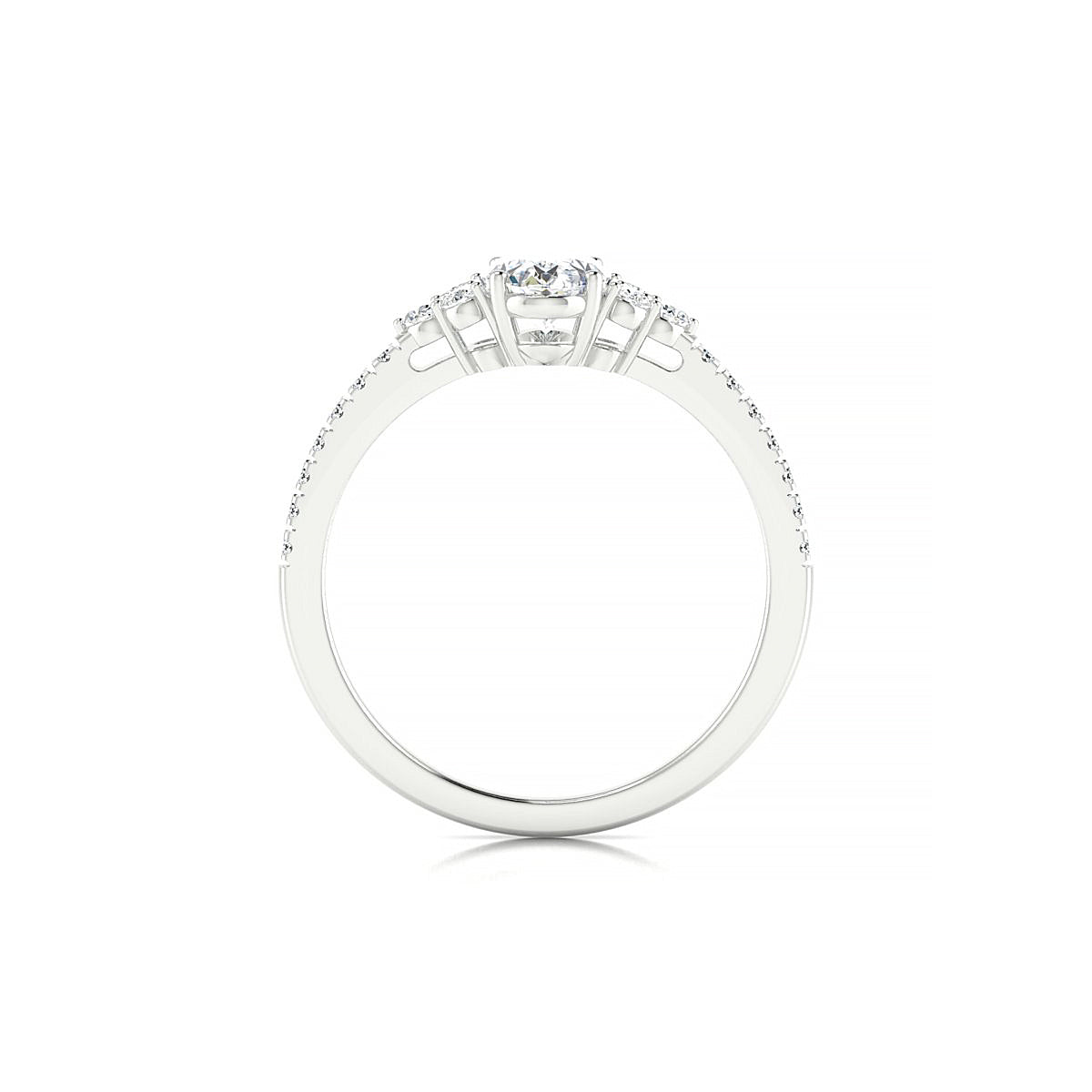 Reverie | 18k White Gold 7 x 5 mm Oval Diamond Ring