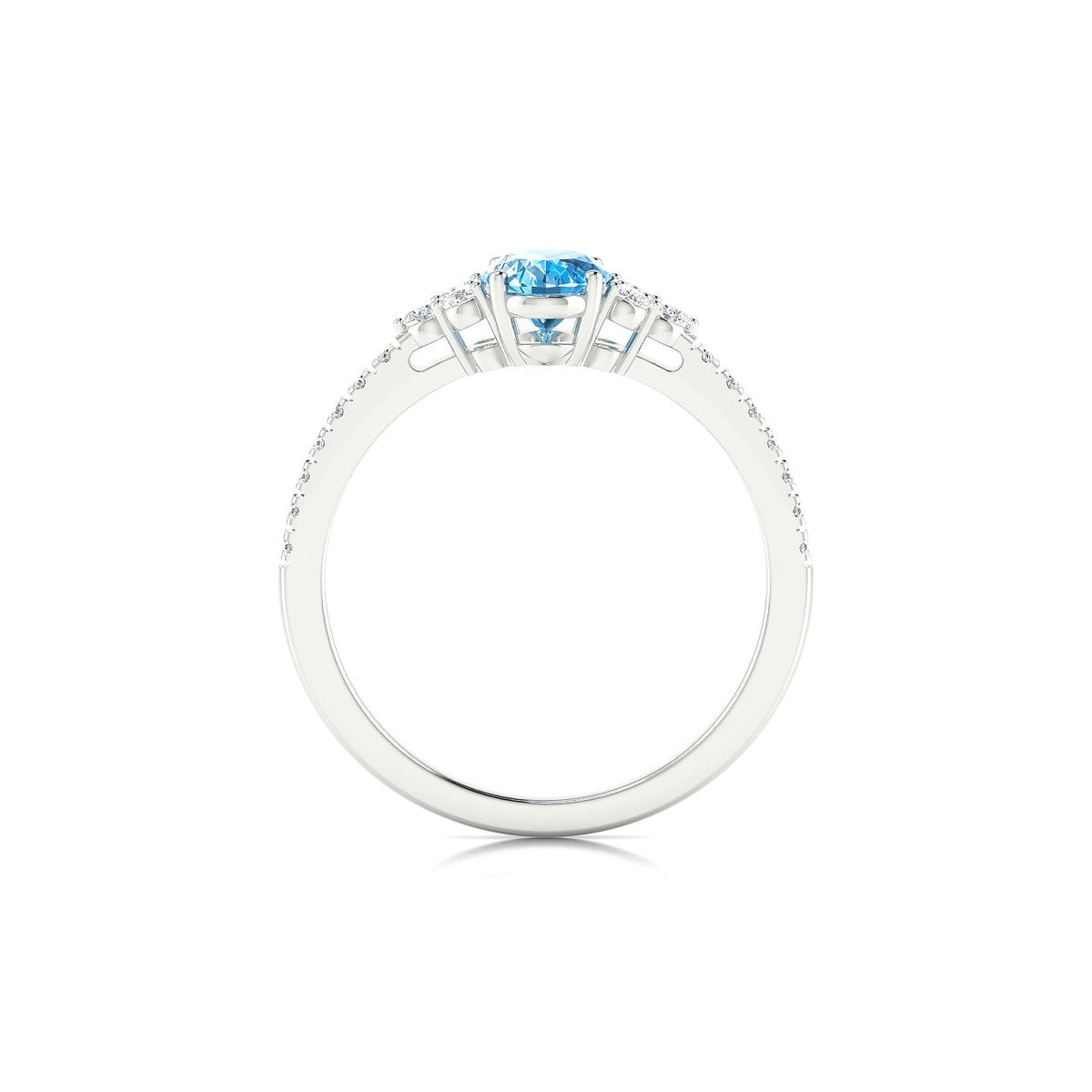 Reverie | 18k White Gold 7 x 5 mm Oval Topaz Ring