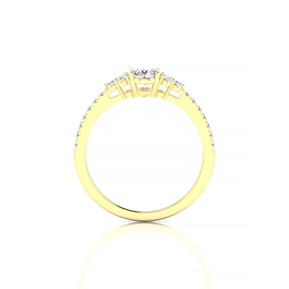 Reverie | 18k Yellow Gold 7 x 5 mm Oval Diamond Ring