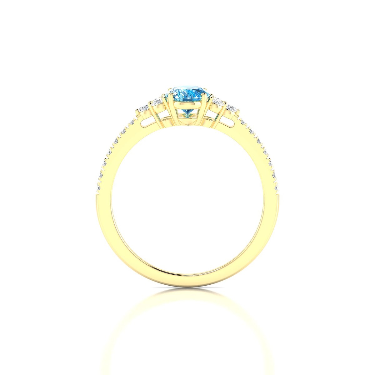 Reverie | 18k Yellow Gold 7 x 5 mm Oval Topaz Ring