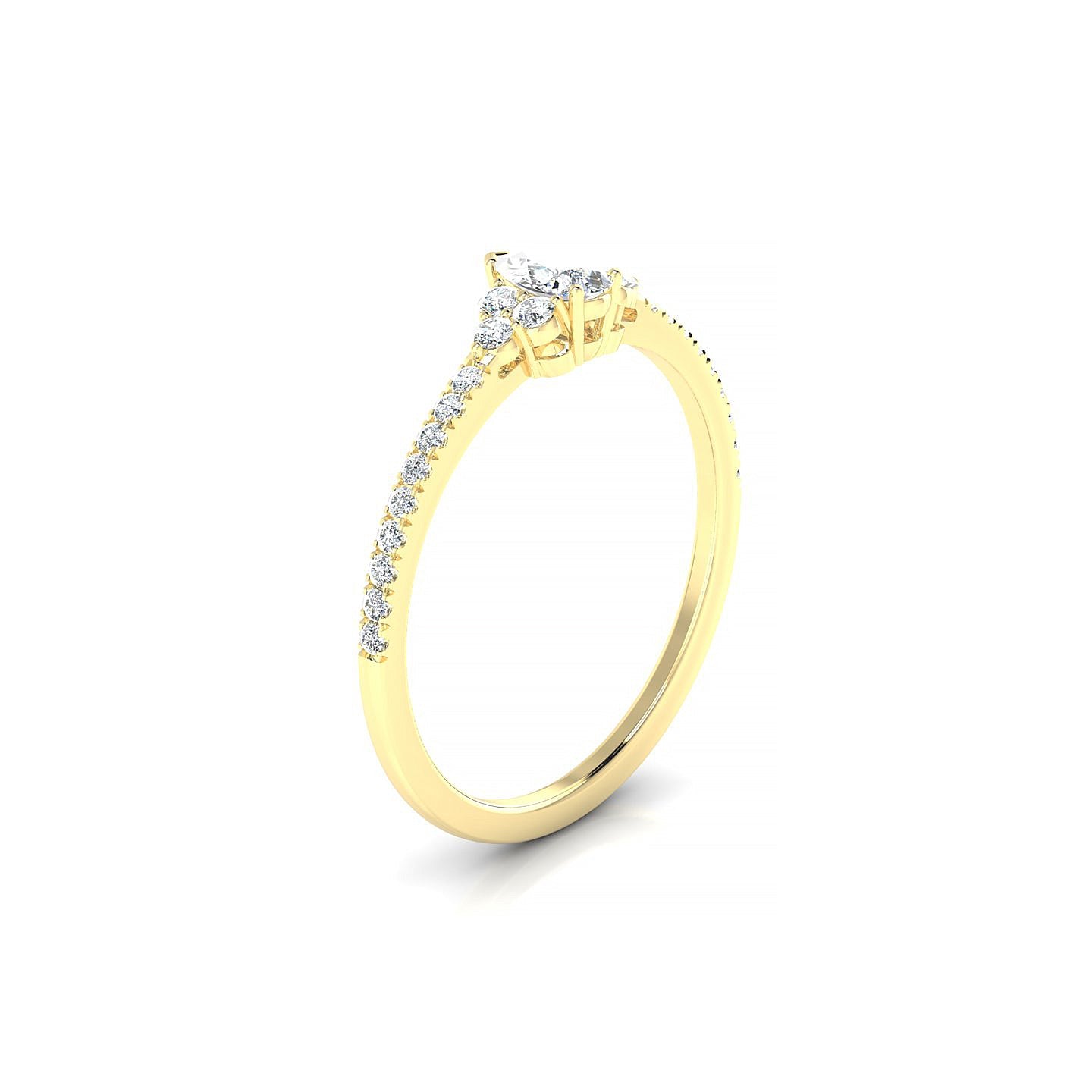 Reverie | 18k Yellow Gold 5 x 3 mm Pear Diamond Ring