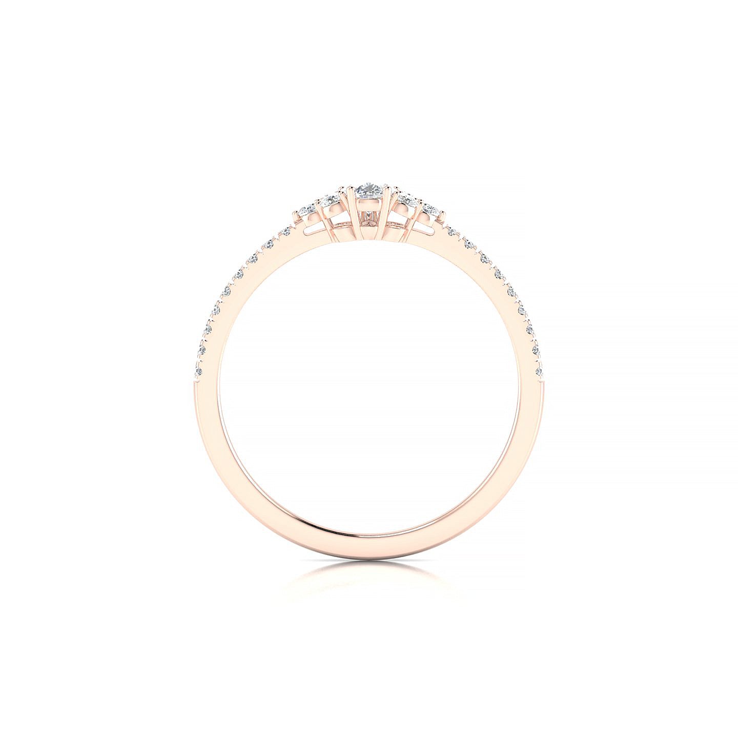 Reverie | 18k Rose Gold 5 x 3 mm Pear Diamond Ring