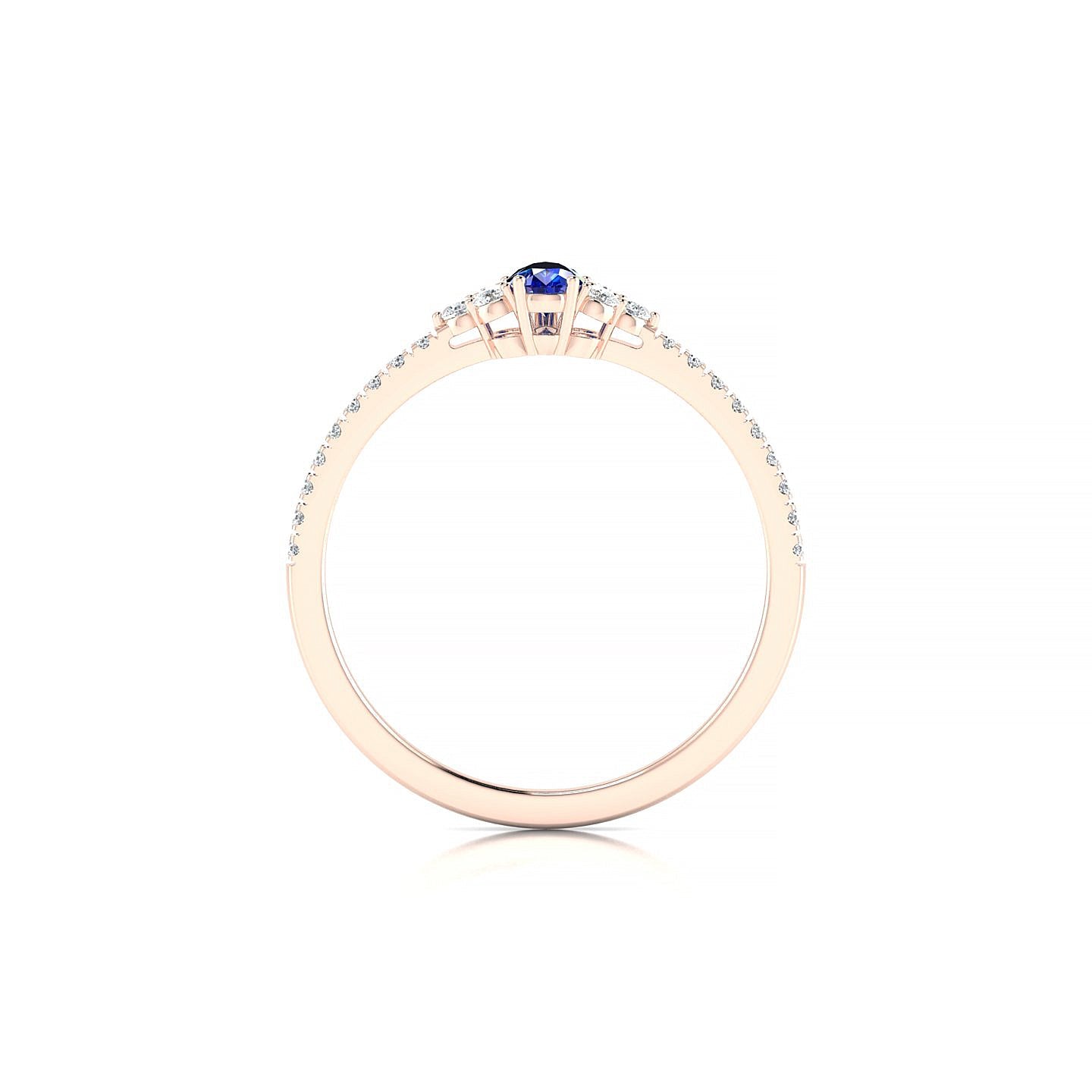 Reverie | 18k Rose Gold 5 x 3 mm Pear Sapphire Ring