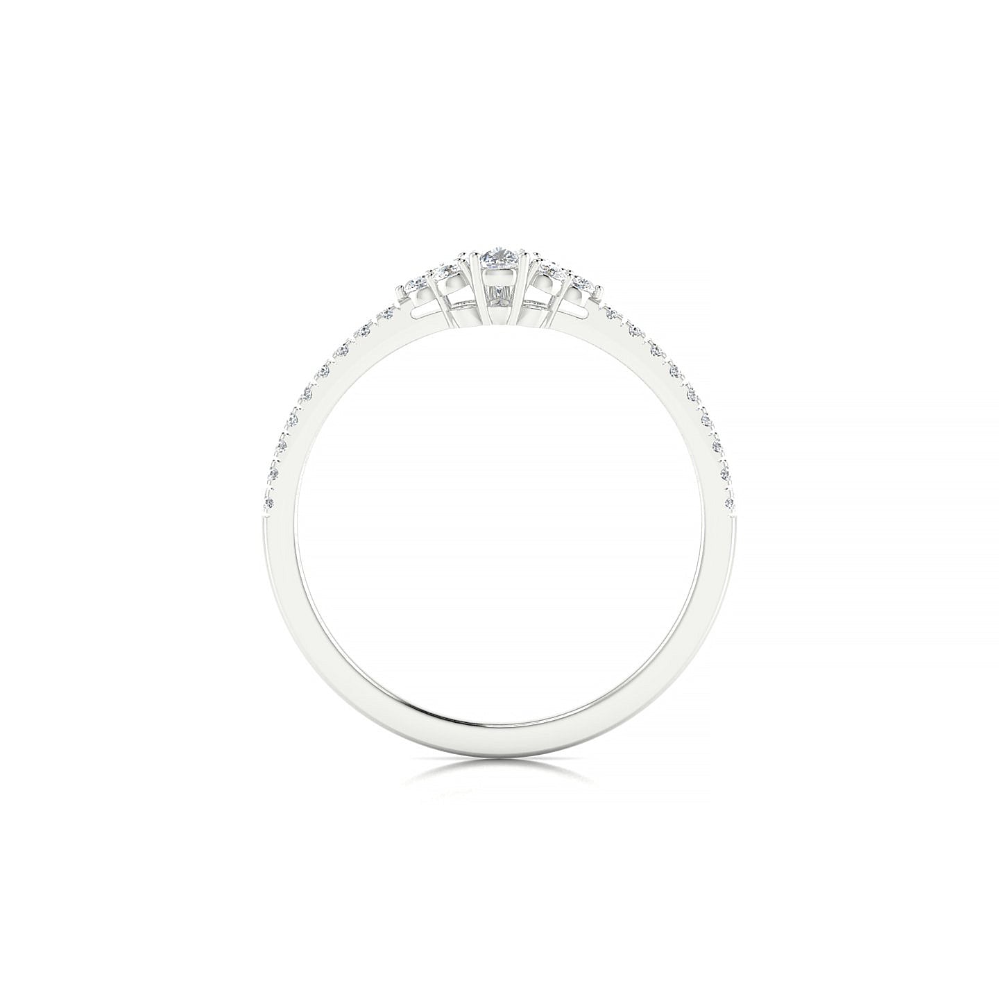 Reverie | 18k White Gold 5 x 3 mm Pear Diamond Ring
