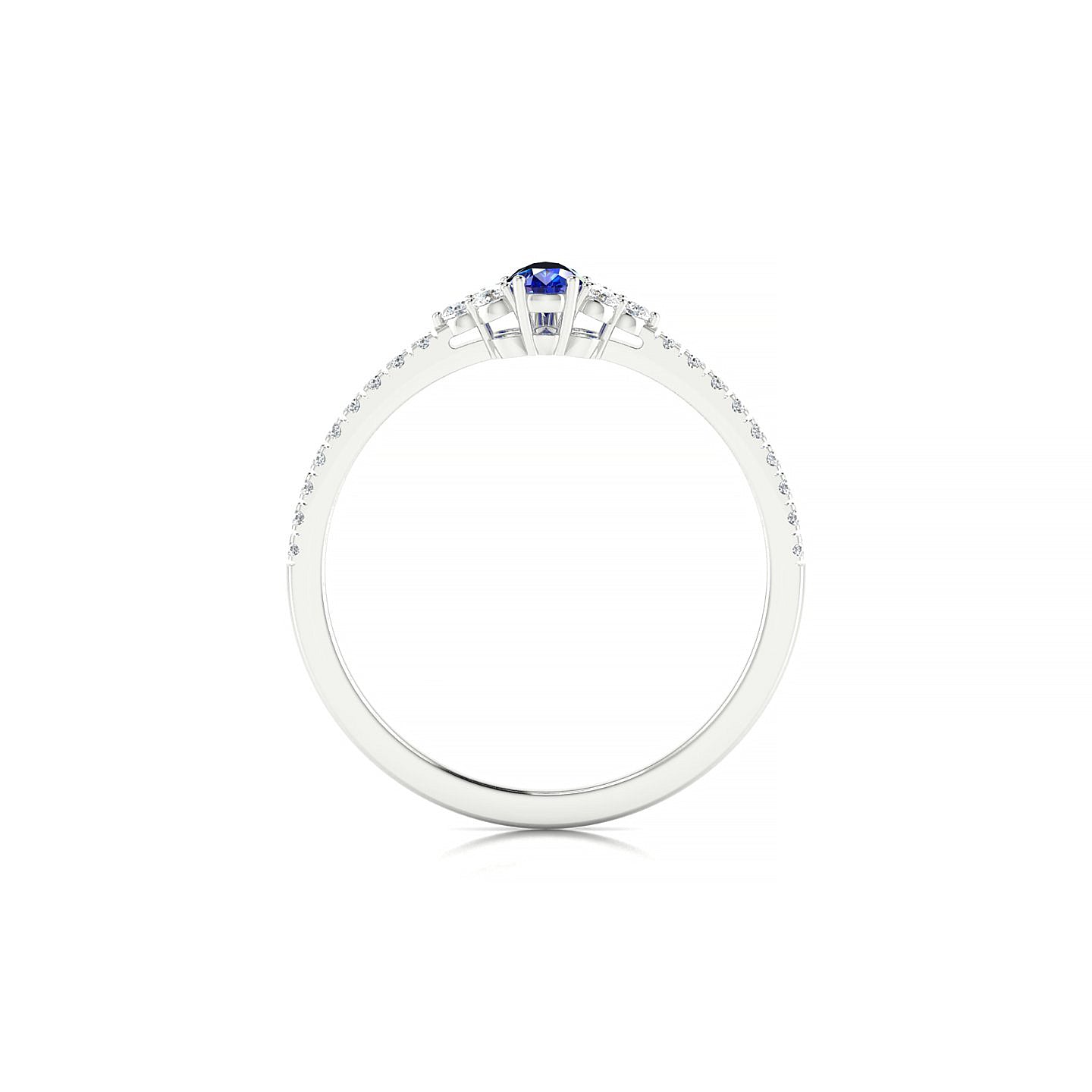Reverie | 18k White Gold 5 x 3 mm Pear Sapphire Ring