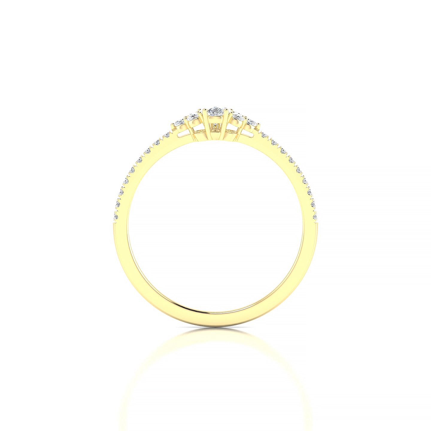 Reverie | 18k Yellow Gold 5 x 3 mm Pear Diamond Ring