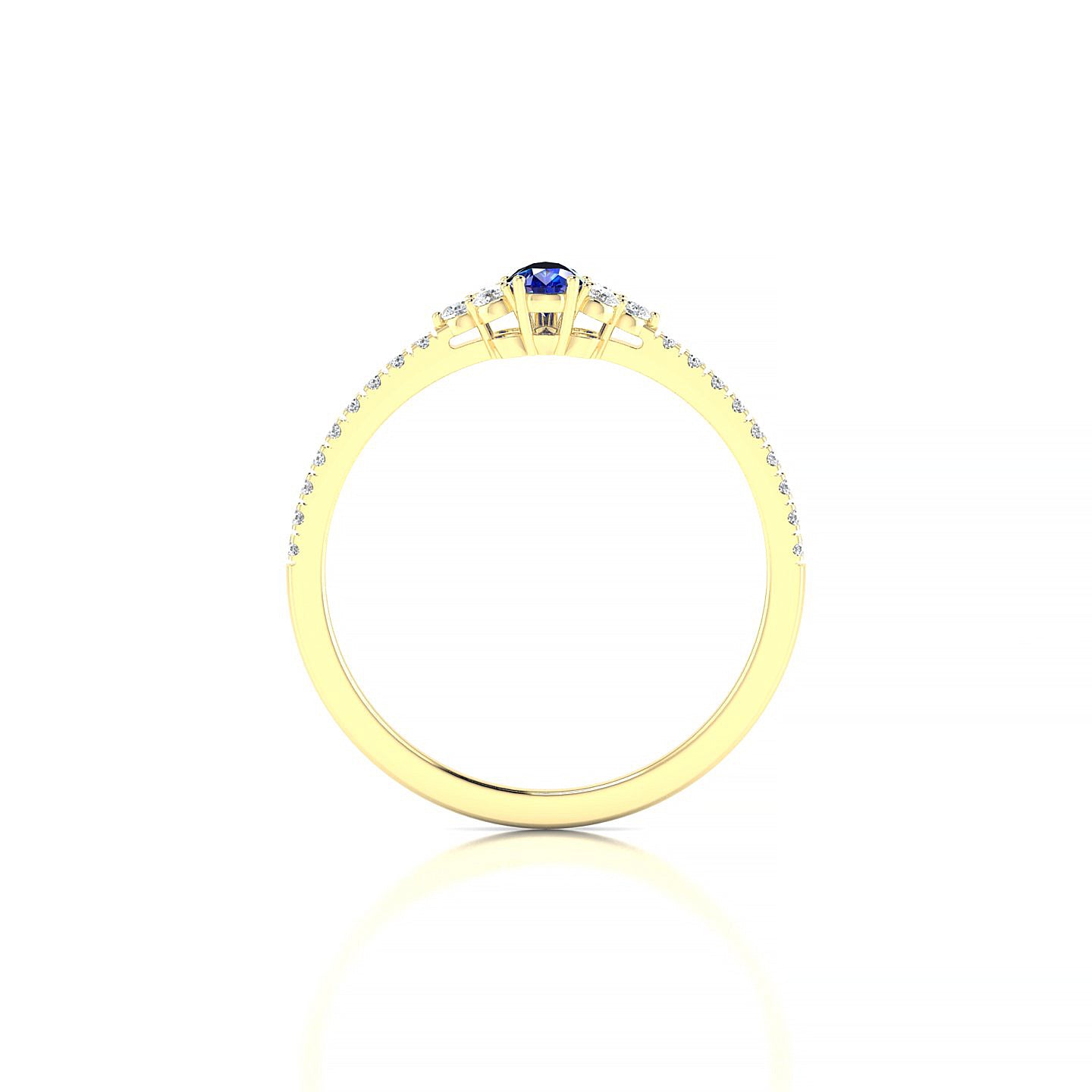 Reverie | 18k Yellow Gold 5 x 3 mm Pear Sapphire Ring