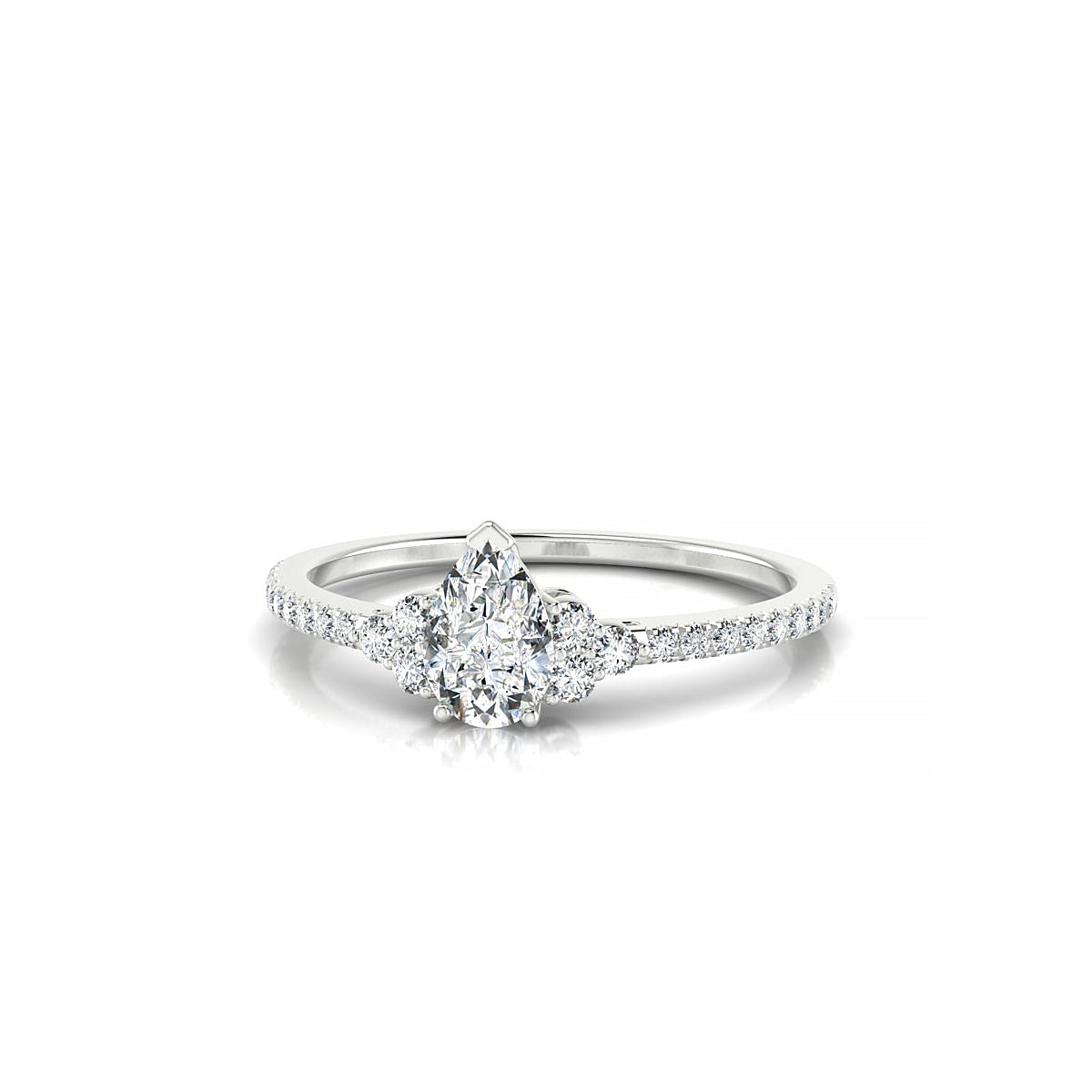 Reverie | 18k White Gold 6 x 4 mm Pear Diamond Ring