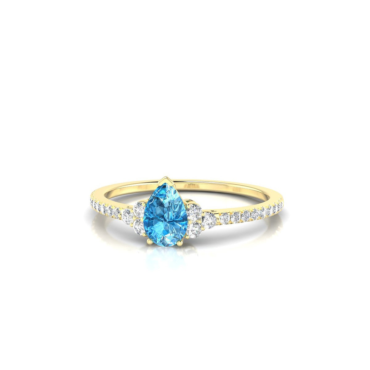 Reverie | 18k Yellow Gold 6 x 4 mm Pear Topaz Ring