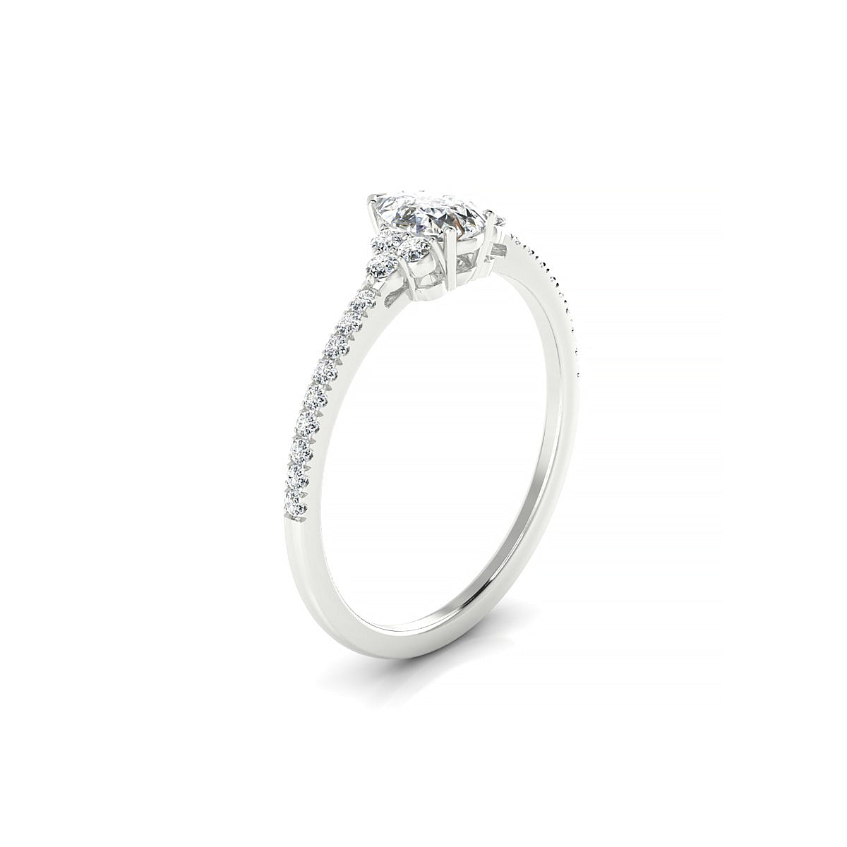 Reverie | 18k White Gold 6 x 4 mm Pear Diamond Ring