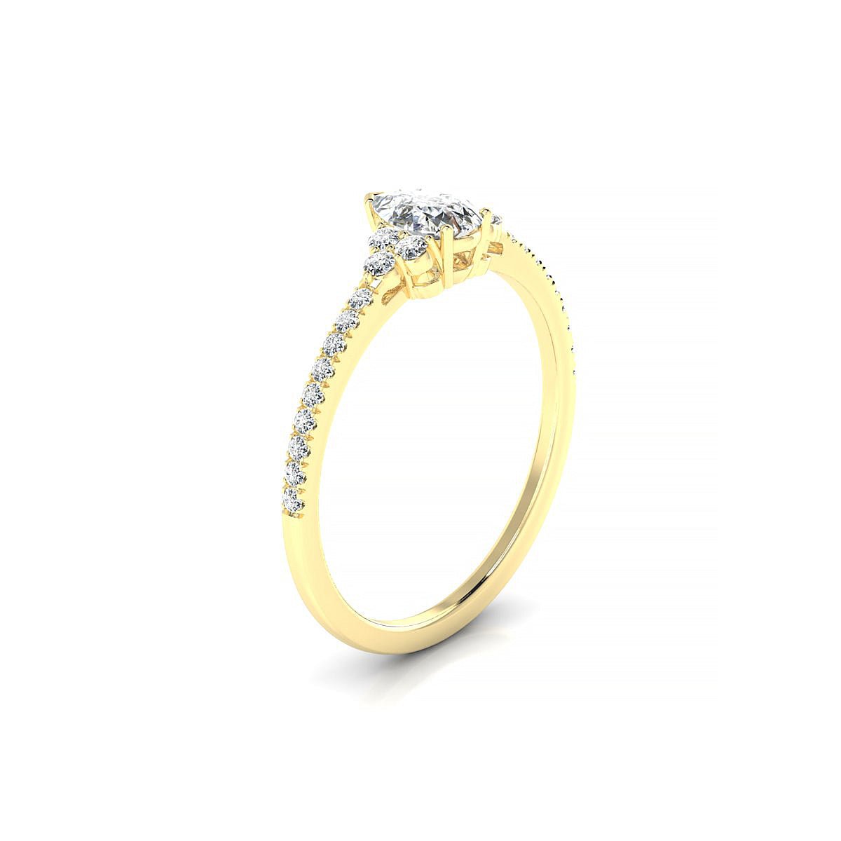 Reverie | 18k Yellow Gold 6 x 4 mm Pear Diamond Ring