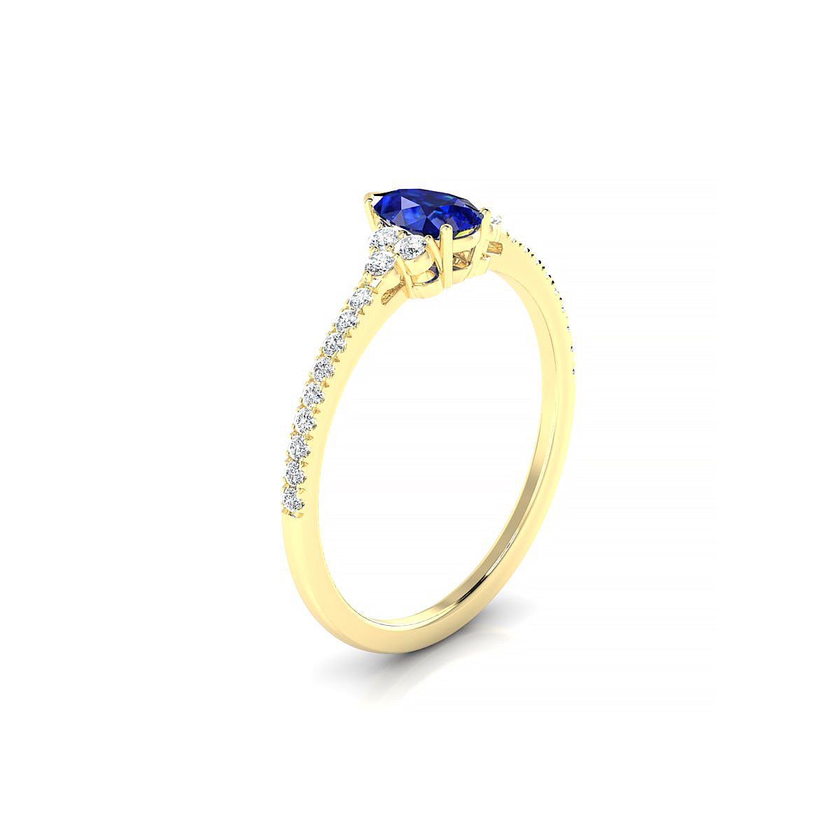 Reverie | 18k Yellow Gold 6 x 4 mm Pear Sapphire Ring