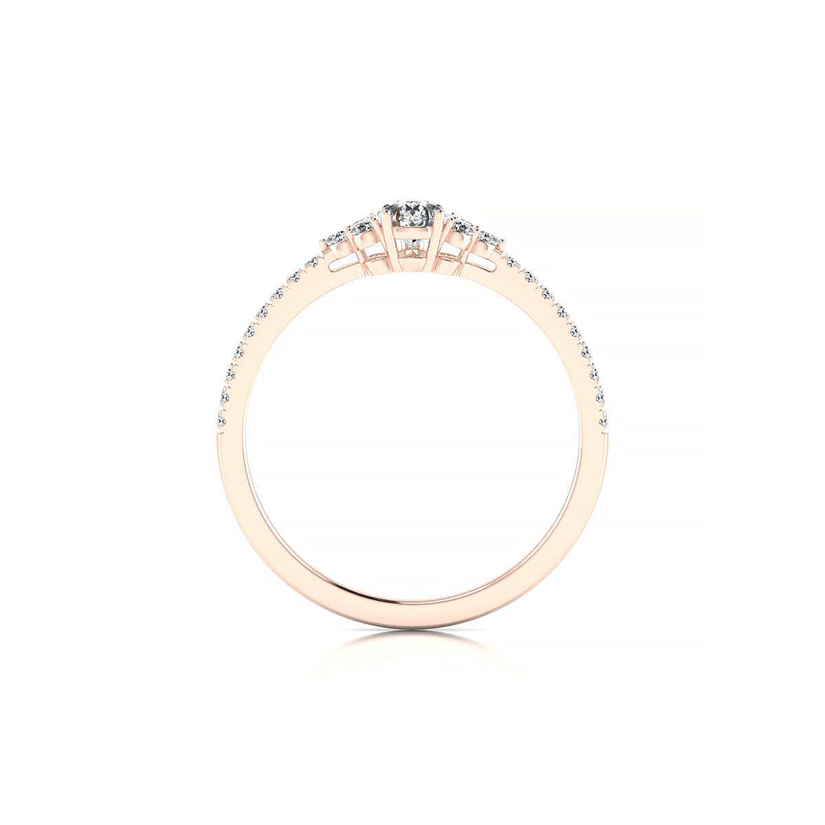 Reverie | 18k Rose Gold 6 x 4 mm Pear Diamond Ring